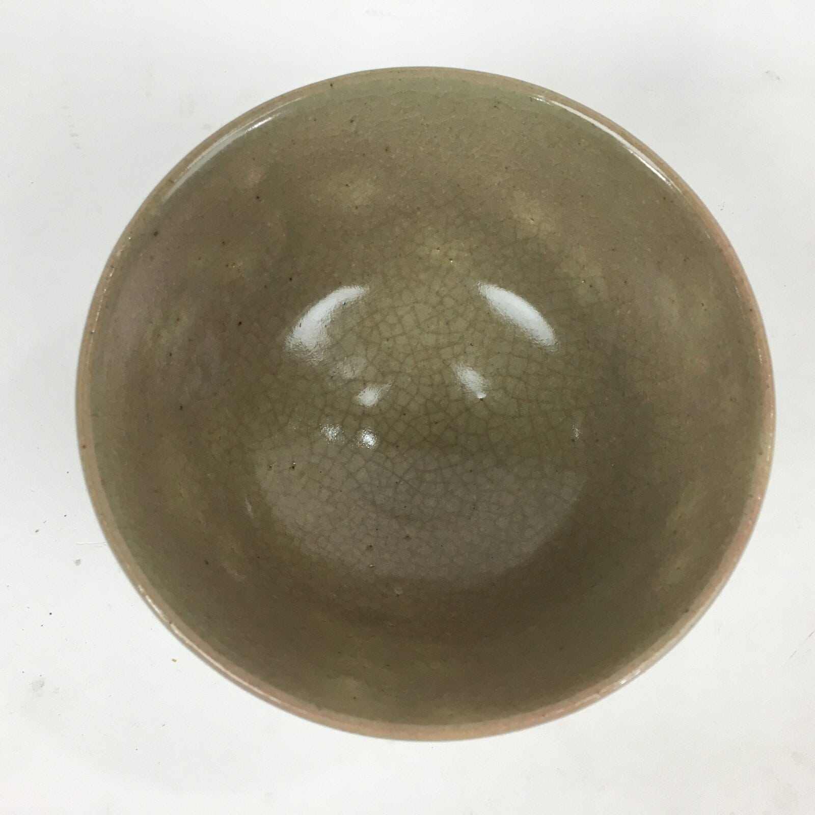 Japanese Ceramic Tea Ceremony Bowl Vtg Matcha Chawan Brown Pottery Sado GTB820