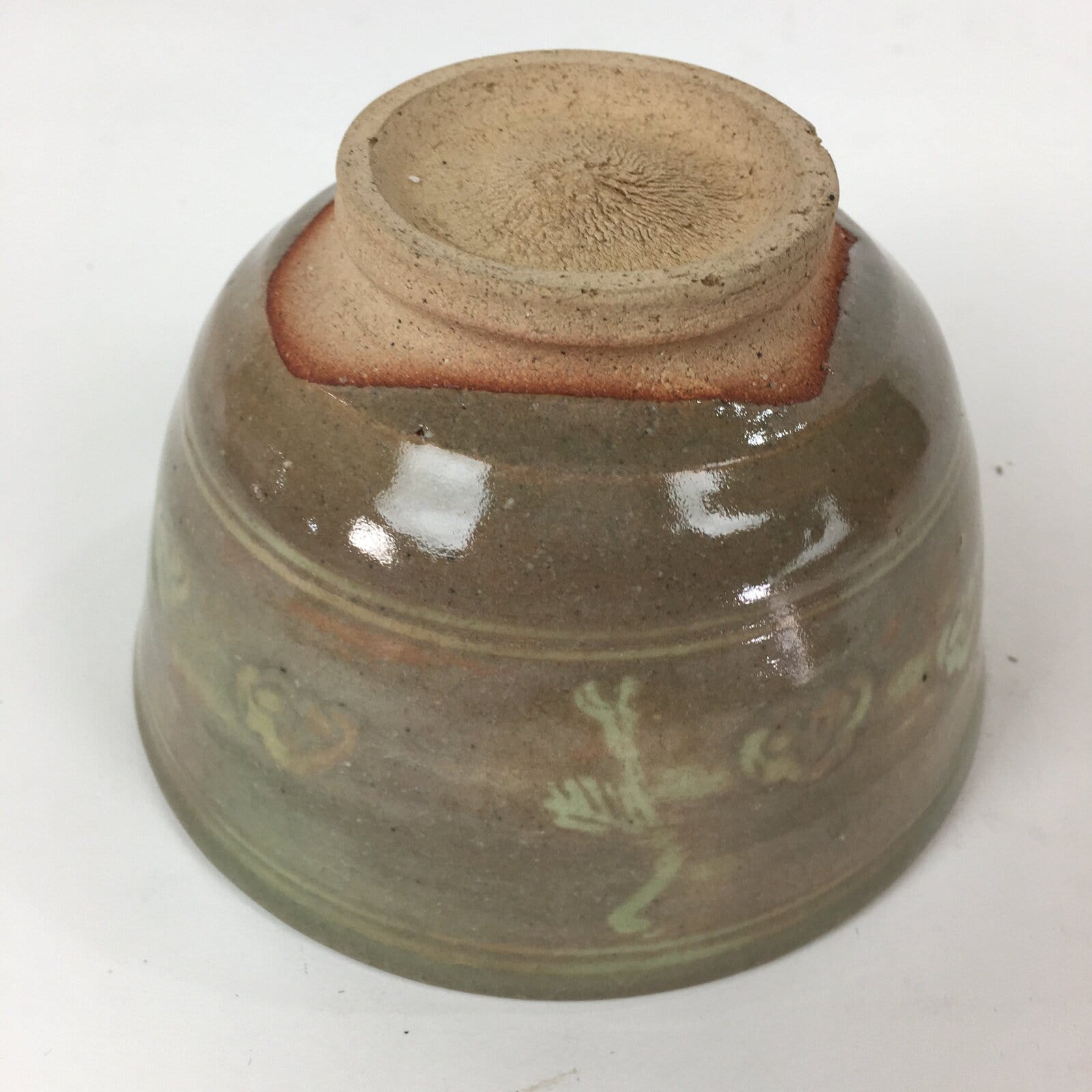 Japanese Ceramic Tea Ceremony Bowl Vtg Matcha Chawan Brown Pottery Sado GTB821