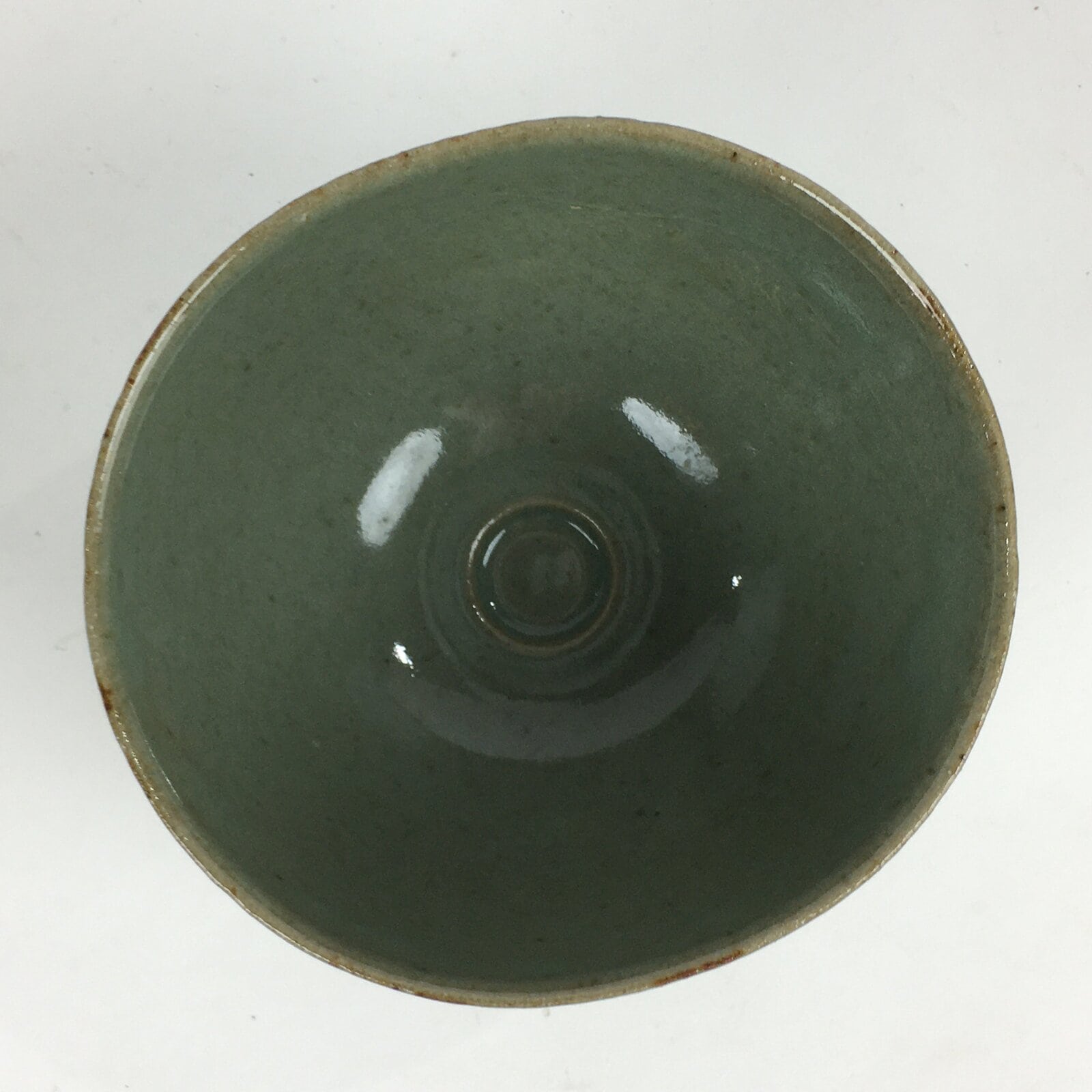 Japanese Ceramic Tea Ceremony Green Tea Bowl Vtg Chawan Flower GTB917