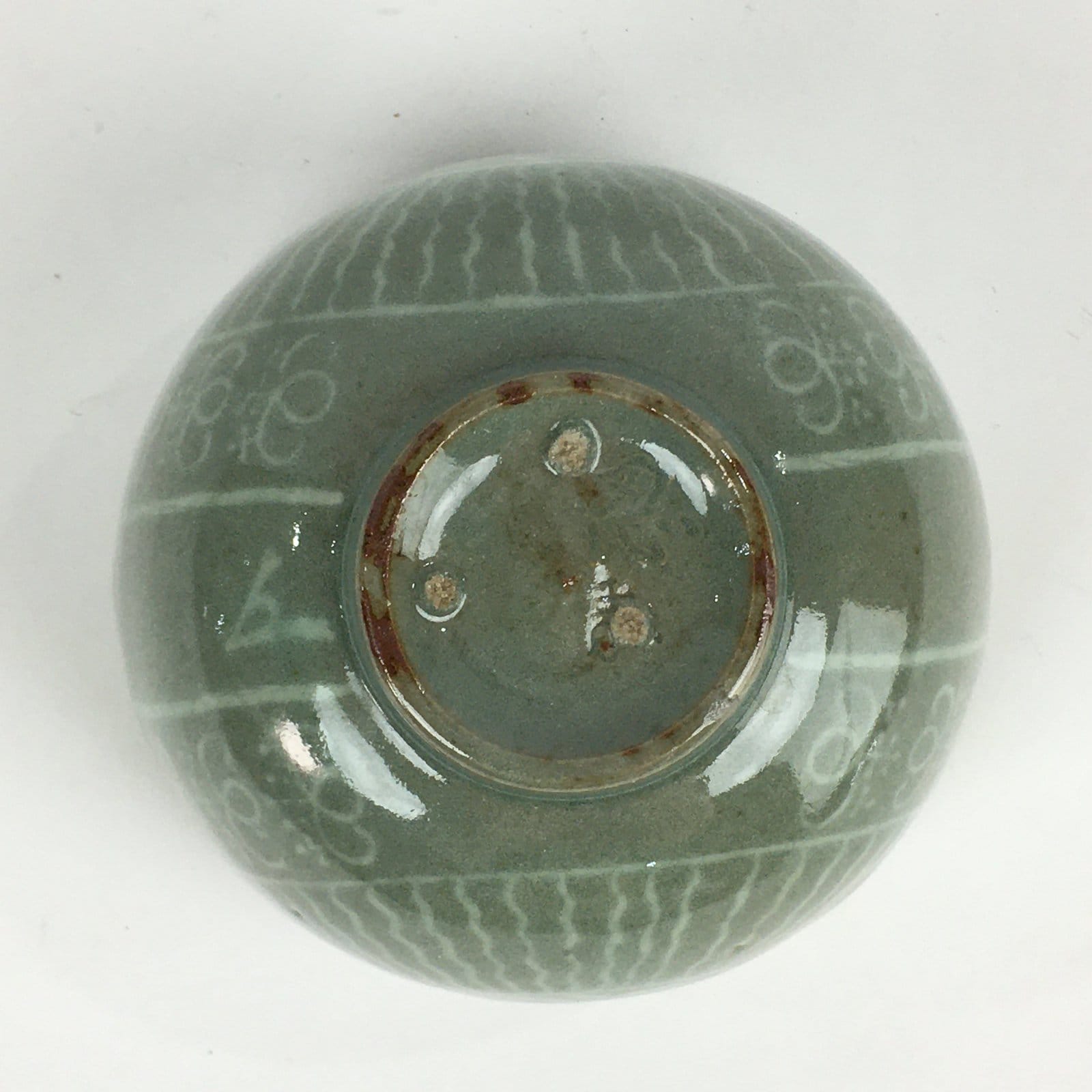 Japanese Ceramic Tea Ceremony Green Tea Bowl Vtg Chawan Flower GTB917