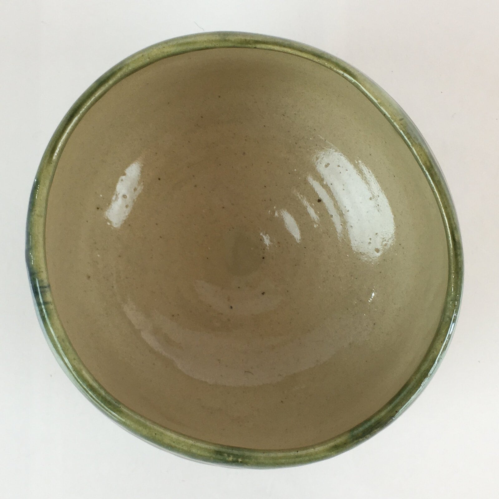 Japanese Ceramic Tea Ceremony Green Tea Bowl Vtg Chawan Green GTB948