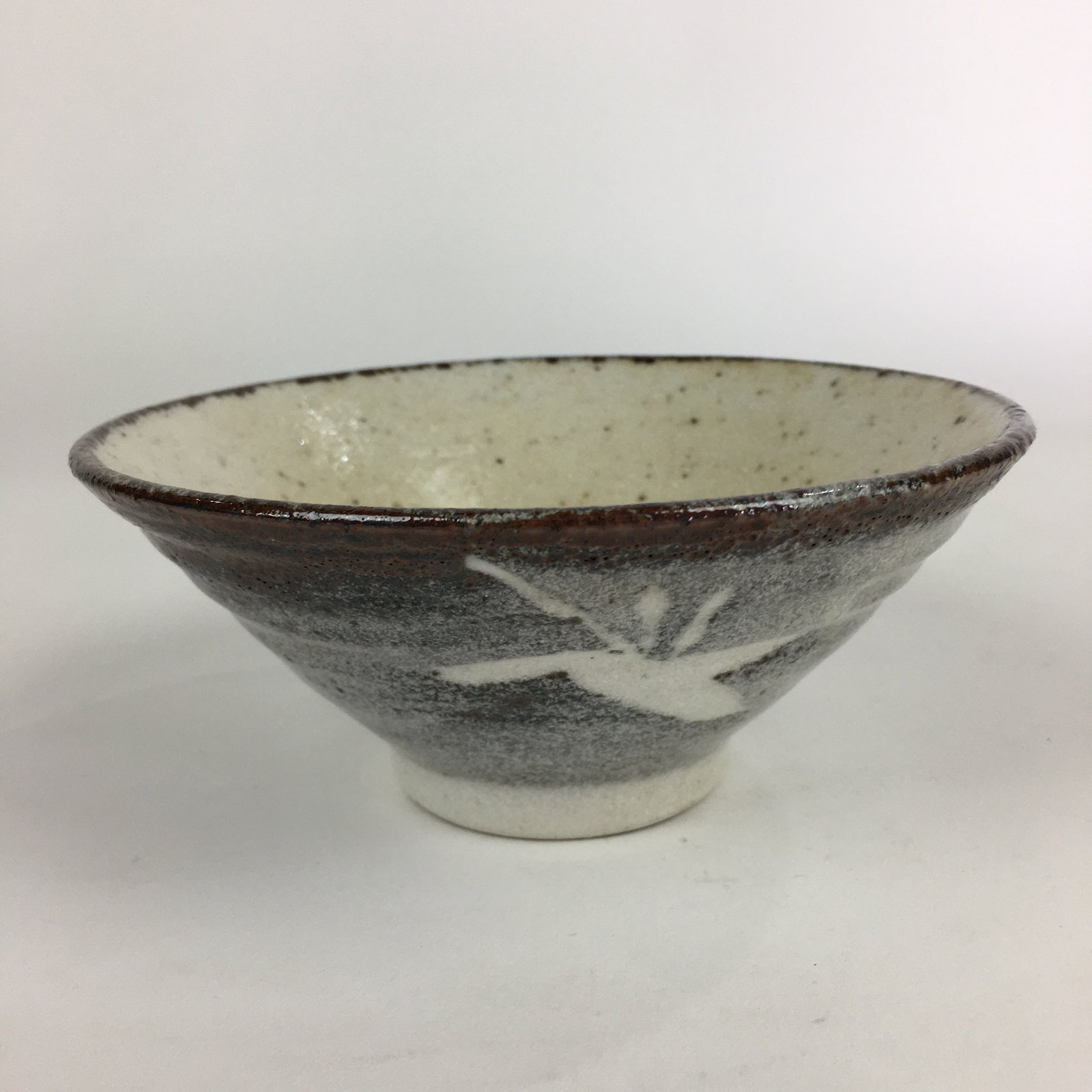 Japanese Ceramic Tea Ceremony Green Tea Bowl Vtg Chawan Ido-gata GTB898