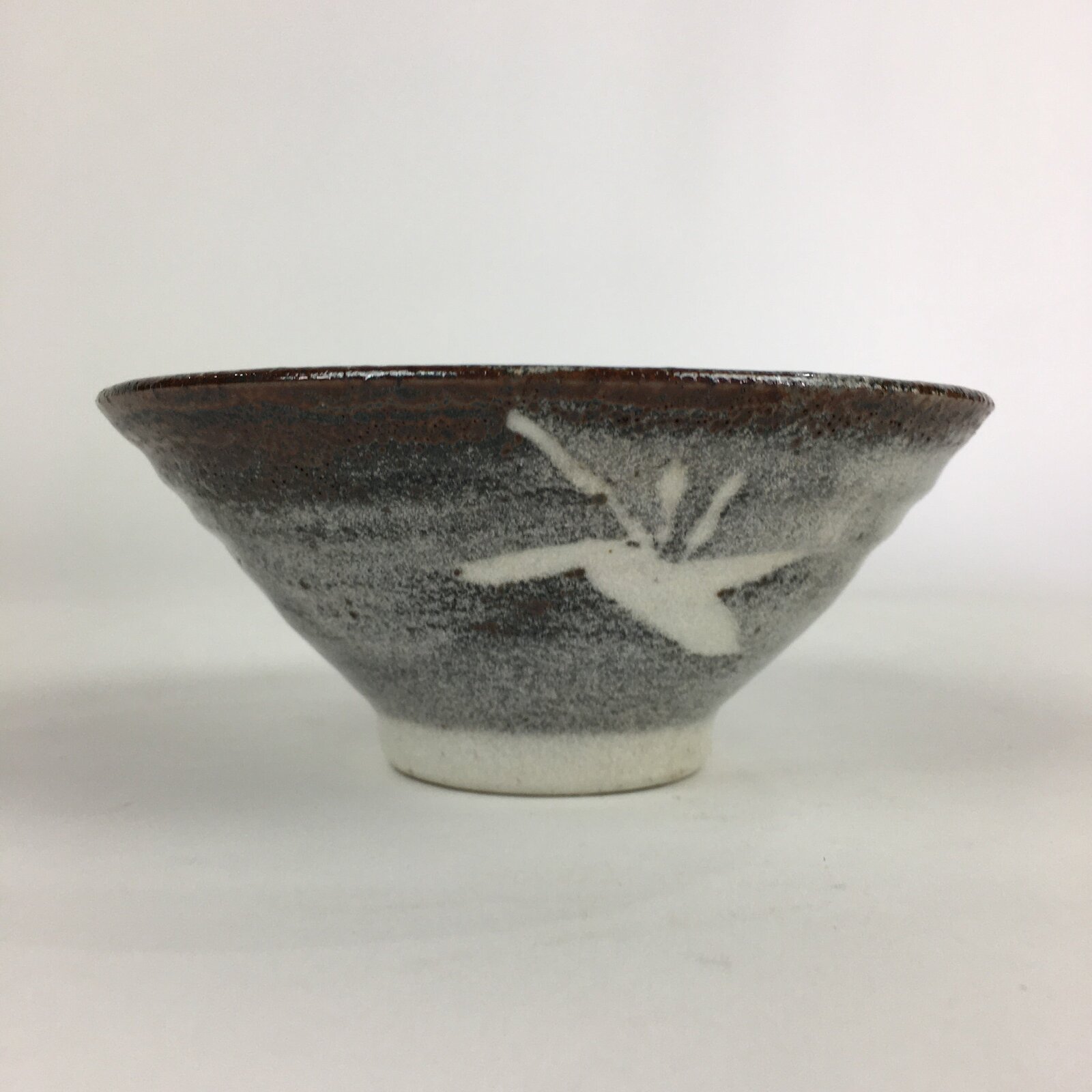 Japanese Ceramic Tea Ceremony Green Tea Bowl Vtg Chawan Ido-gata GTB898