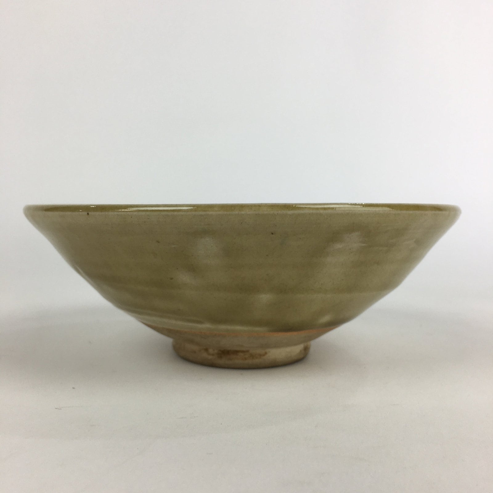 Japanese Ceramic Tea Ceremony Green Tea Bowl Vtg Chawan Kiseto GTB916