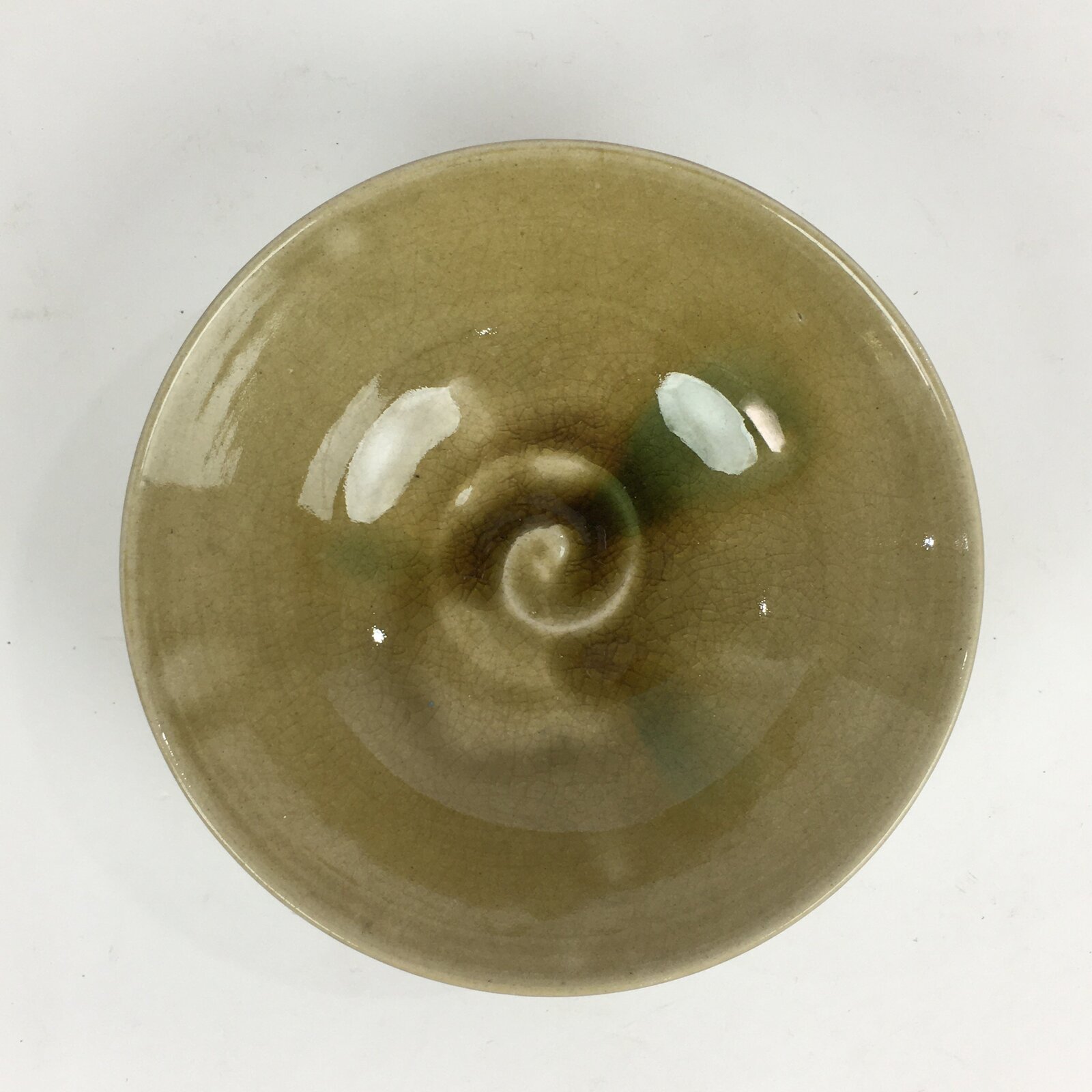 Japanese Ceramic Tea Ceremony Green Tea Bowl Vtg Chawan Kiseto GTB916