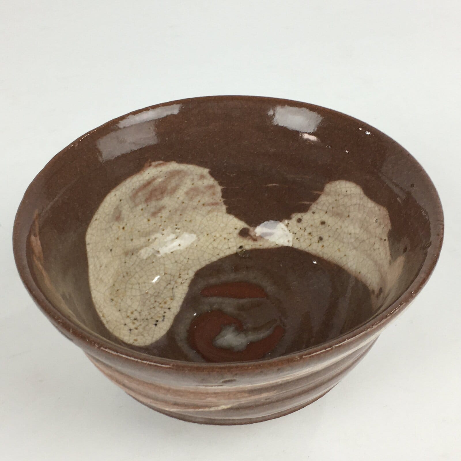 Japanese Ceramic Tea Ceremony Green Tea Bowl Vtg Chawan Wan-nari GTB890