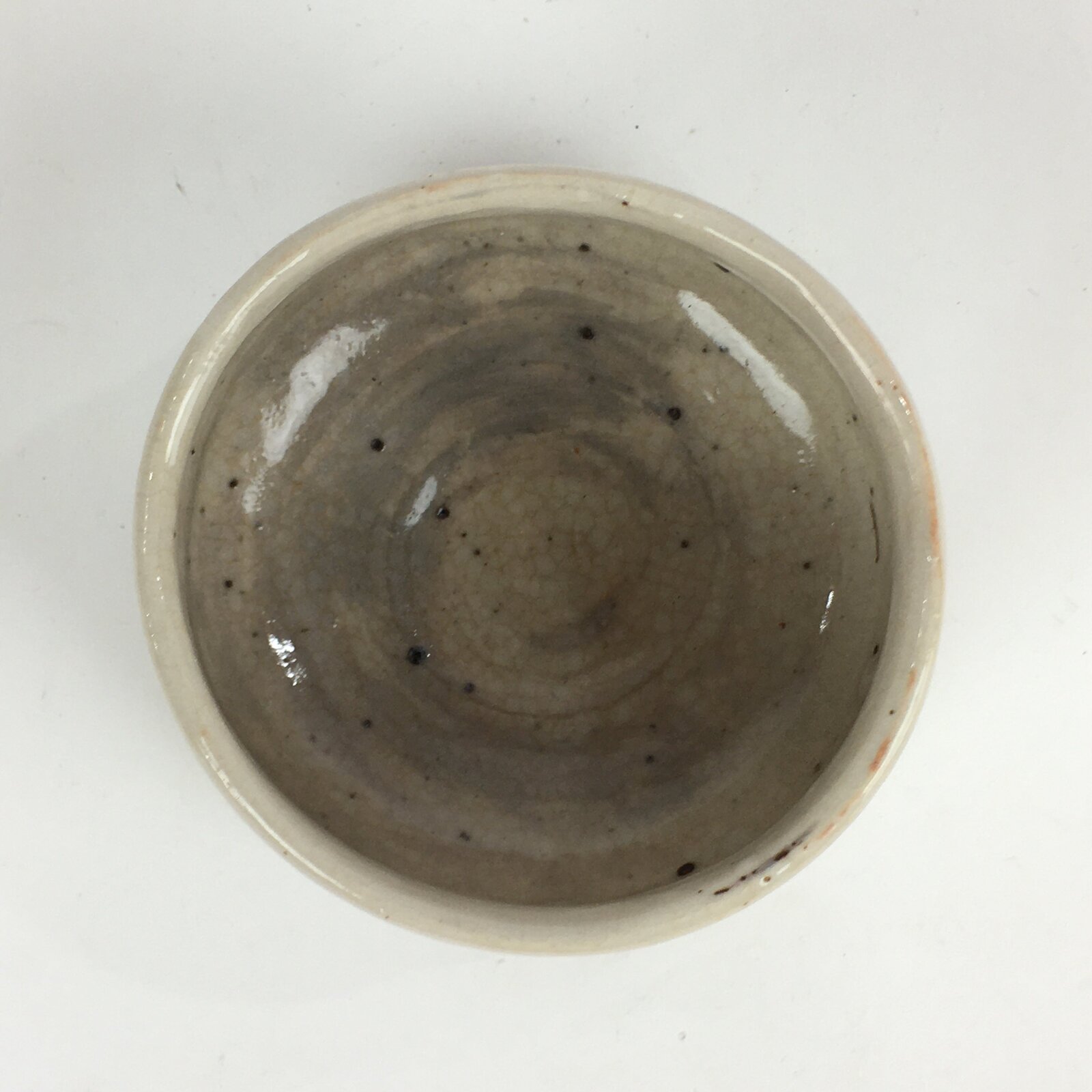 Japanese Ceramic Tea Ceremony Green Tea Bowl Vtg Chawan White GTB901