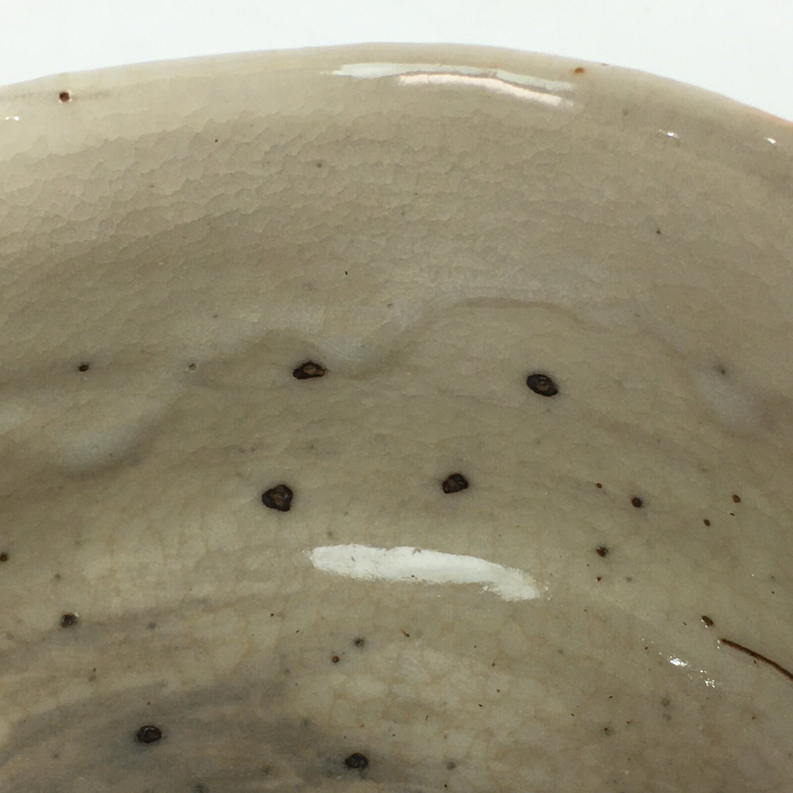 Japanese Ceramic Tea Ceremony Green Tea Bowl Vtg Chawan White GTB901