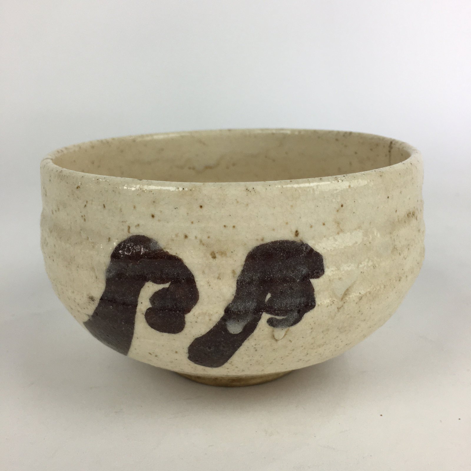 Japanese Ceramic Tea Ceremony Green Tea Bowl Vtg Chawan White GTB931