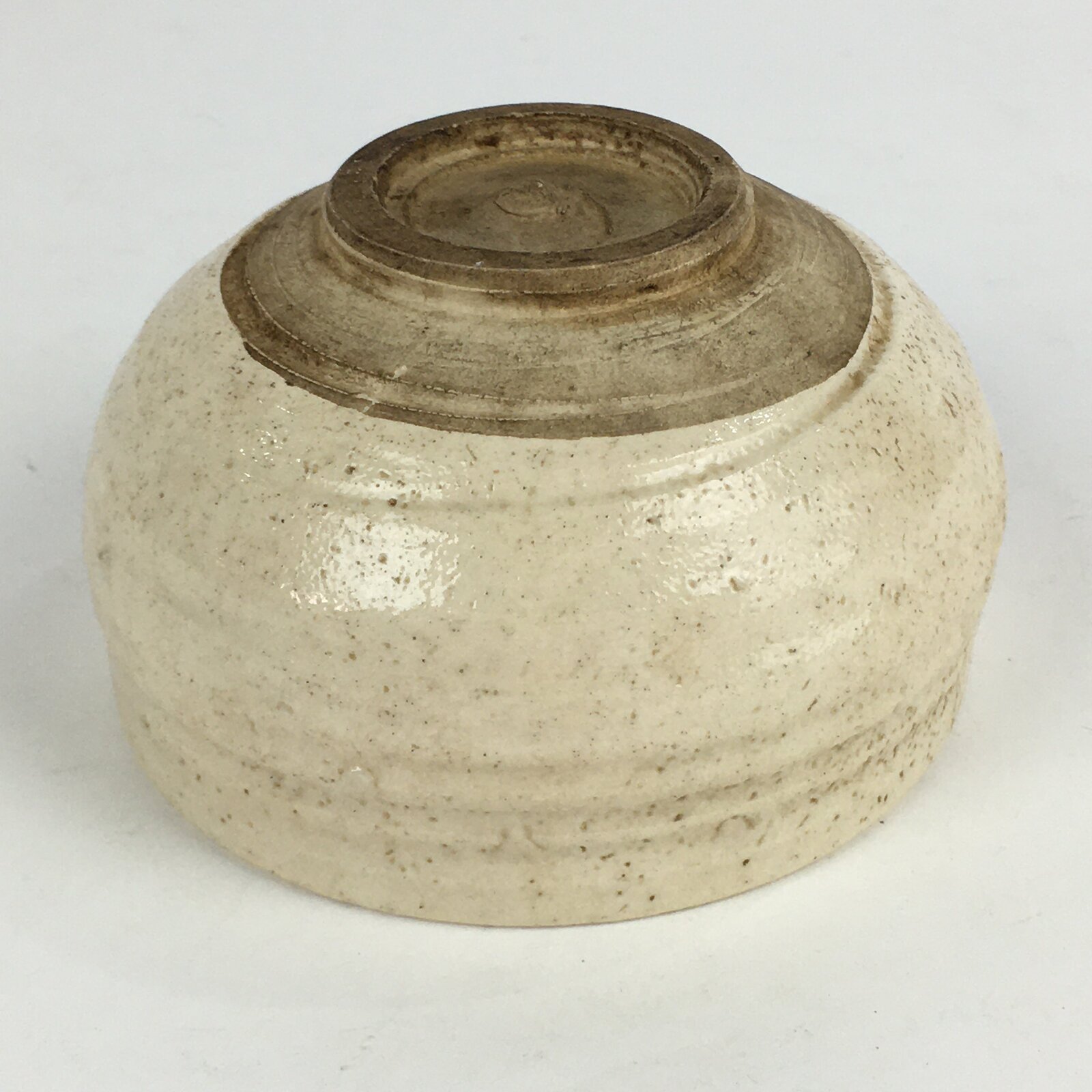 Japanese Ceramic Tea Ceremony Green Tea Bowl Vtg Chawan White GTB931