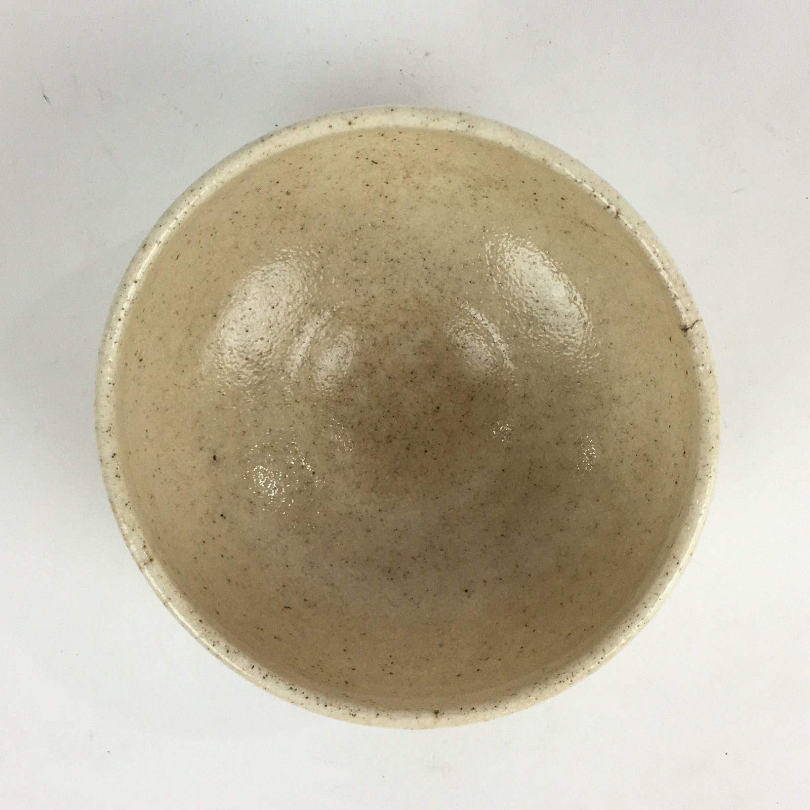 Japanese Ceramic Tea Ceremony Green Tea Bowl Vtg Chawan White GTB931