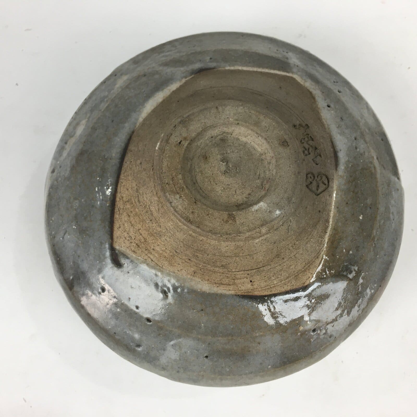 Japanese Ceramic Tea Ceremony Green Tea Bowl Vtg Gray Matcha Chawan GTB840