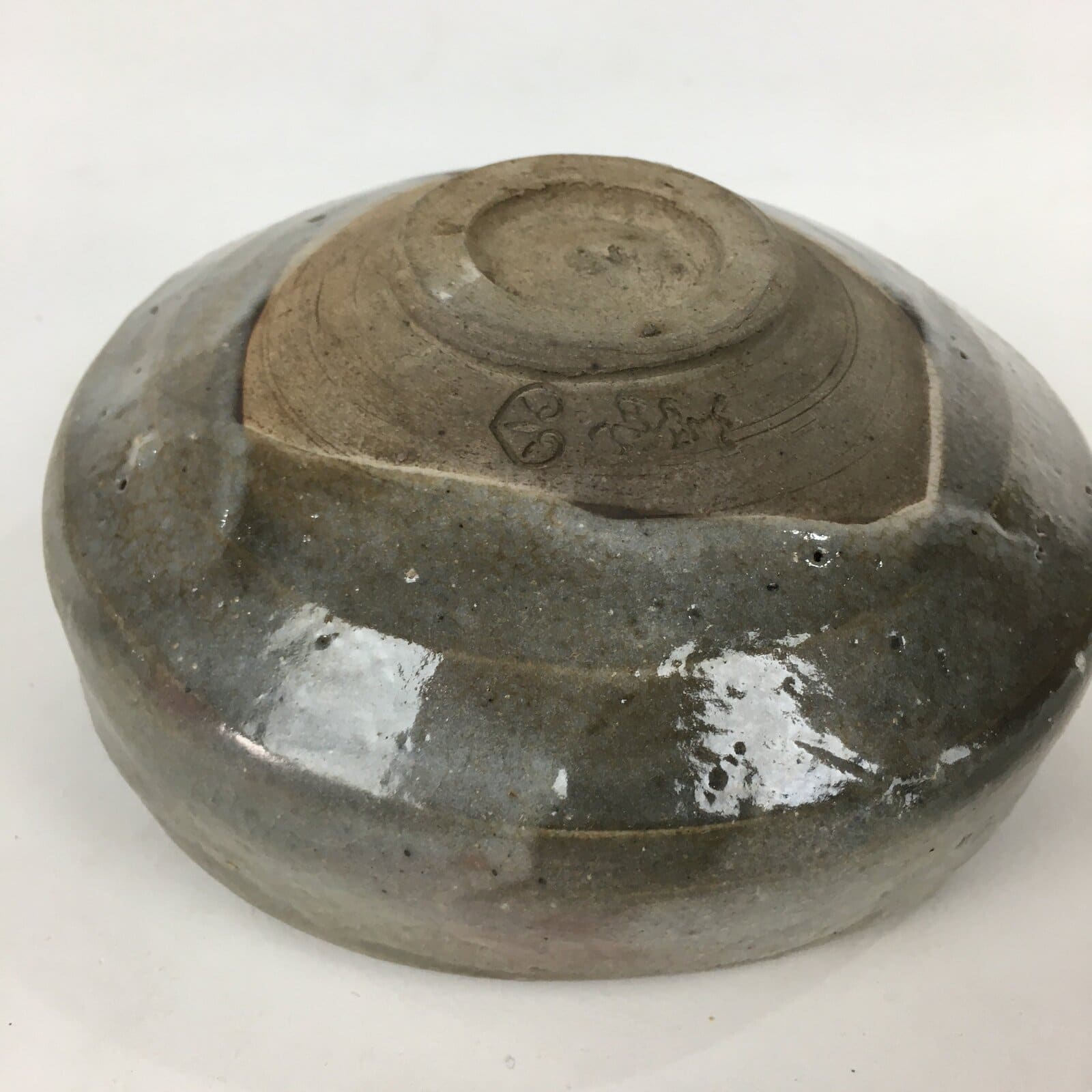 Japanese Ceramic Tea Ceremony Green Tea Bowl Vtg Gray Matcha Chawan GTB840