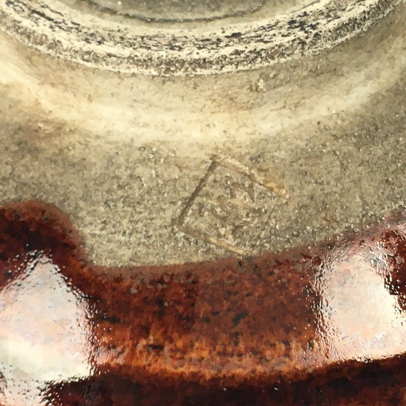 Japanese Ceramic Tea Ceremony Green Tea Bowl Vtg White Brown Chawan GTB838