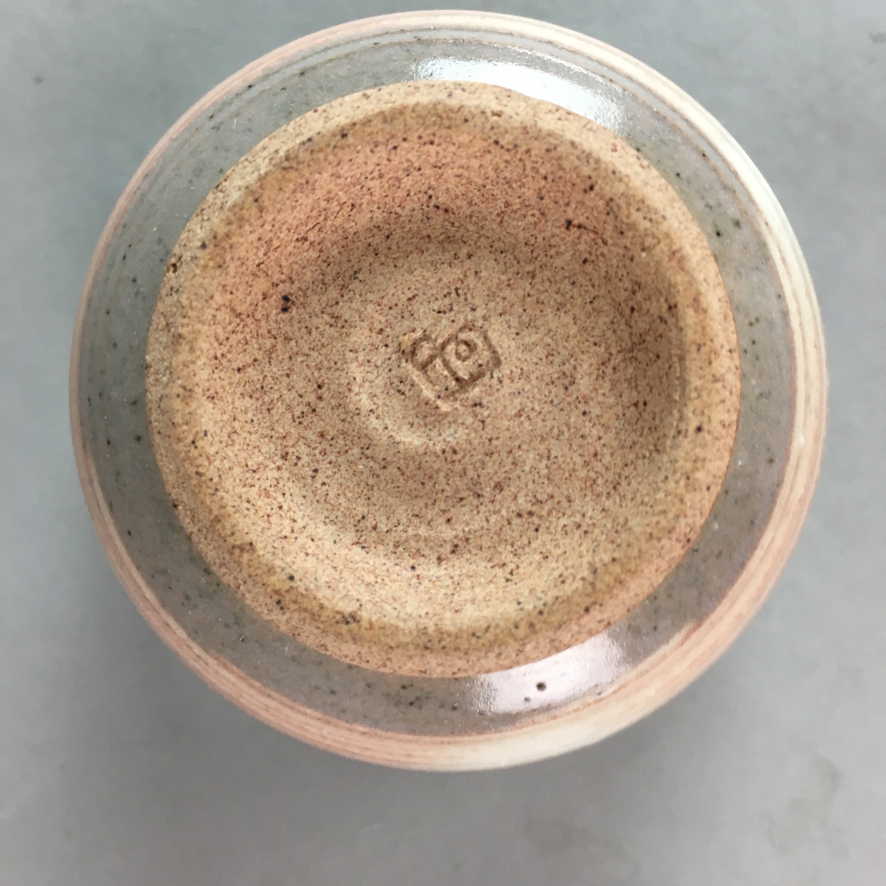 Japanese Ceramic Teacup Vtg Kohiki Pottery White Clay Pink Yunomi Sencha PT614