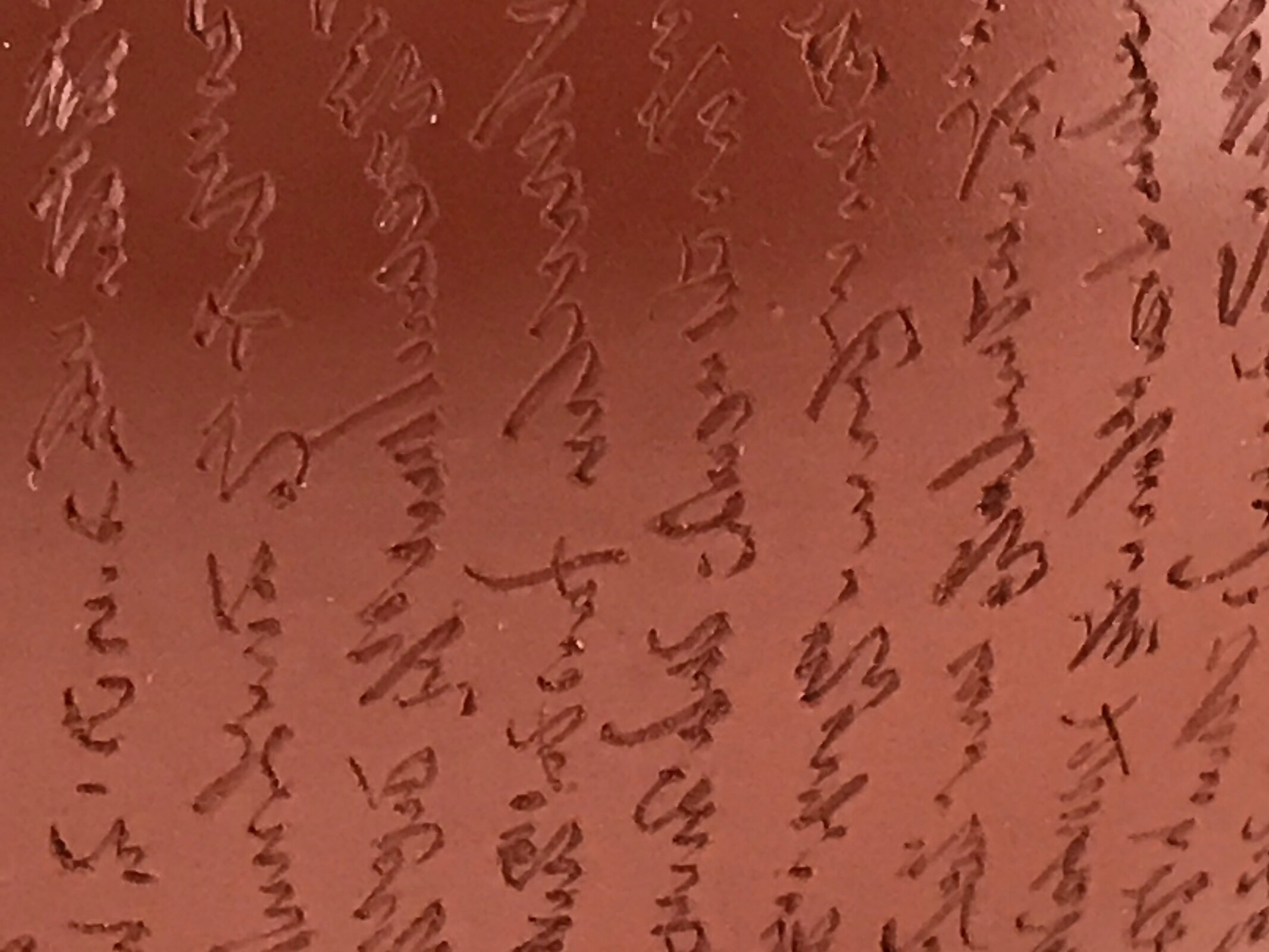 Japanese Ceramic Teapot Kyusu Tokoname Ware Vtg Brown Red Clay Poetry PY450