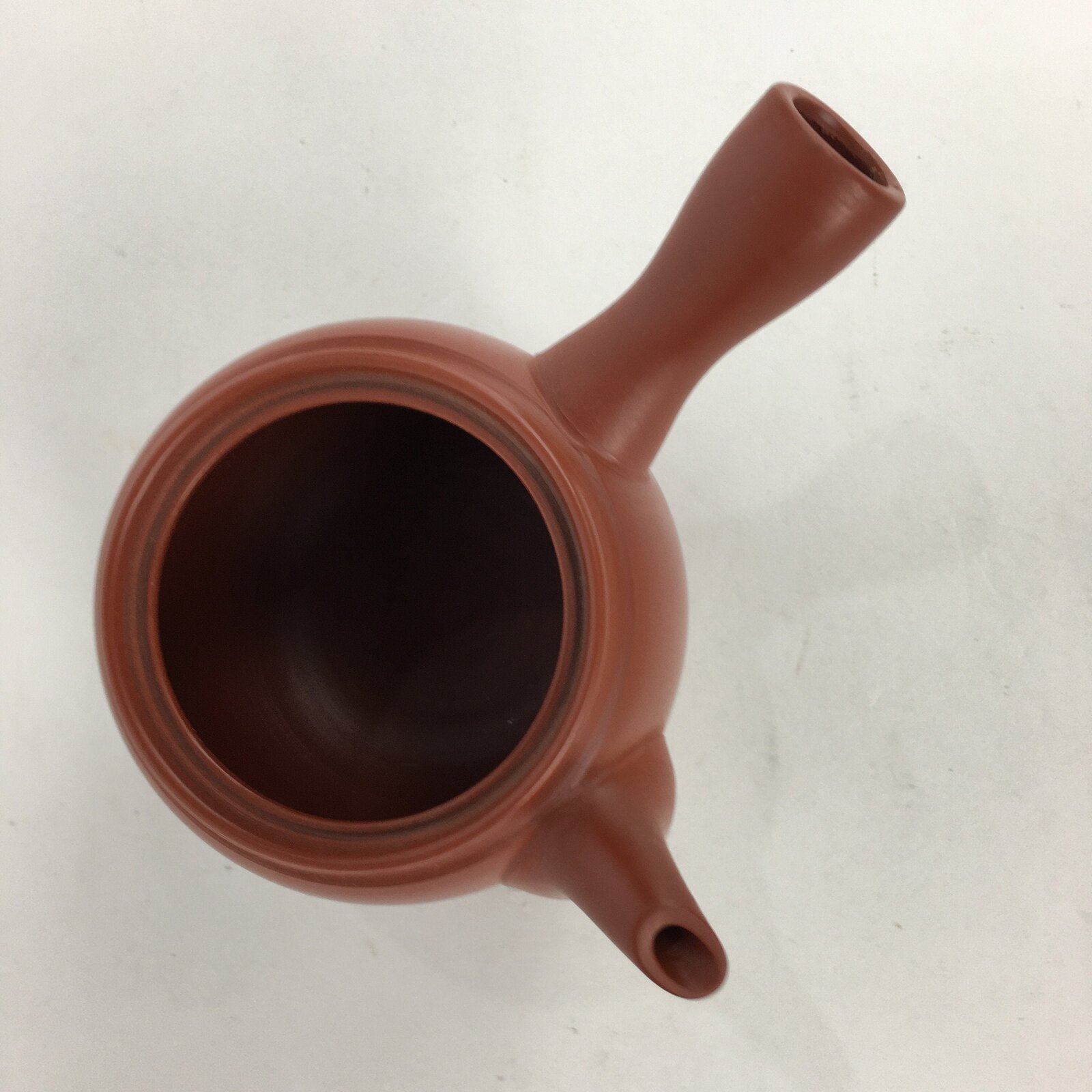 Japanese Ceramic Teapot Vtg Red Pottery Red Clay Kyusu Strainer Sencha PP534