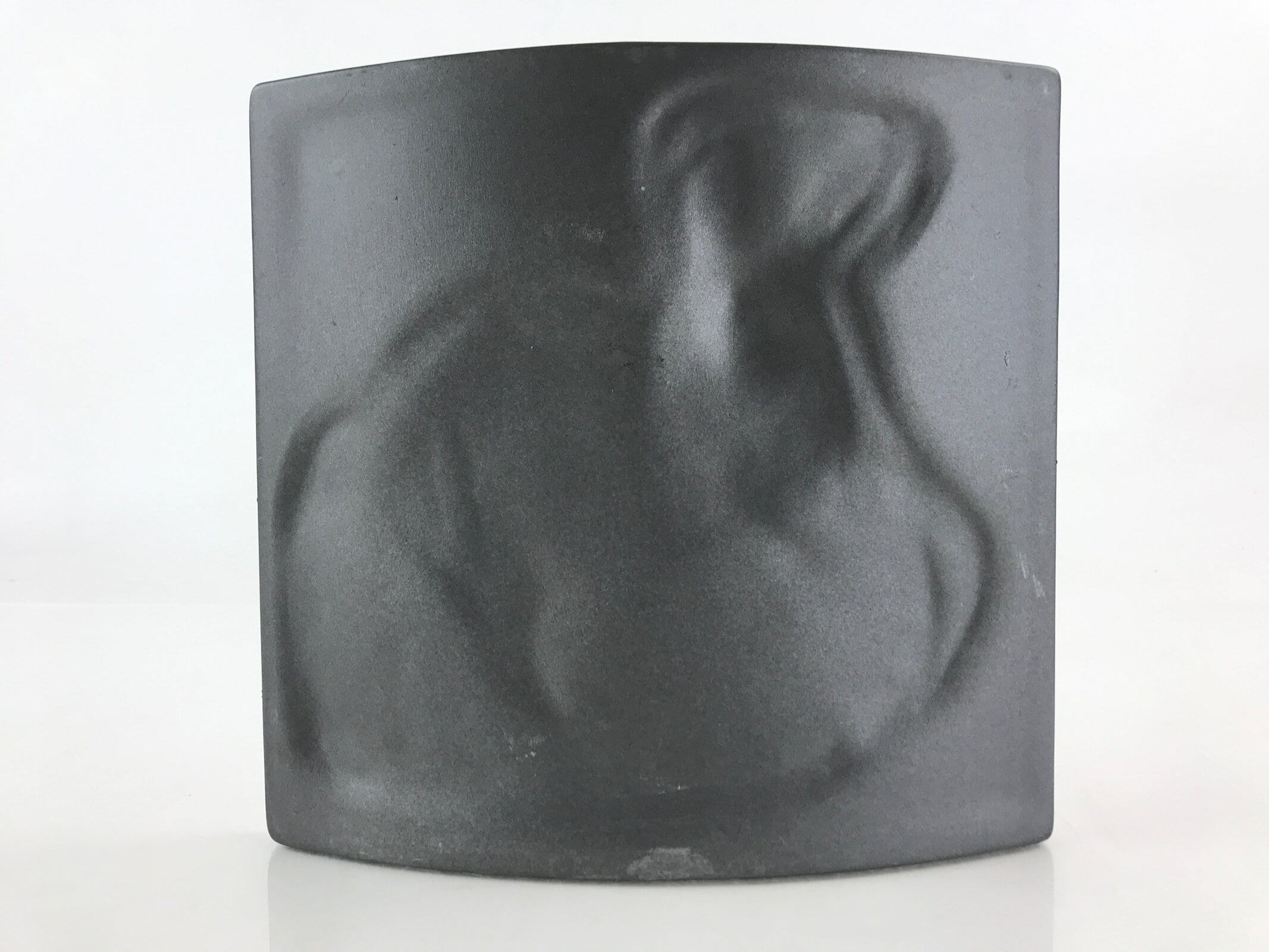 Japanese Ceramic Tile Etogawara Zodiac Decoration Vtg Rabbit Figurine Gold BD913