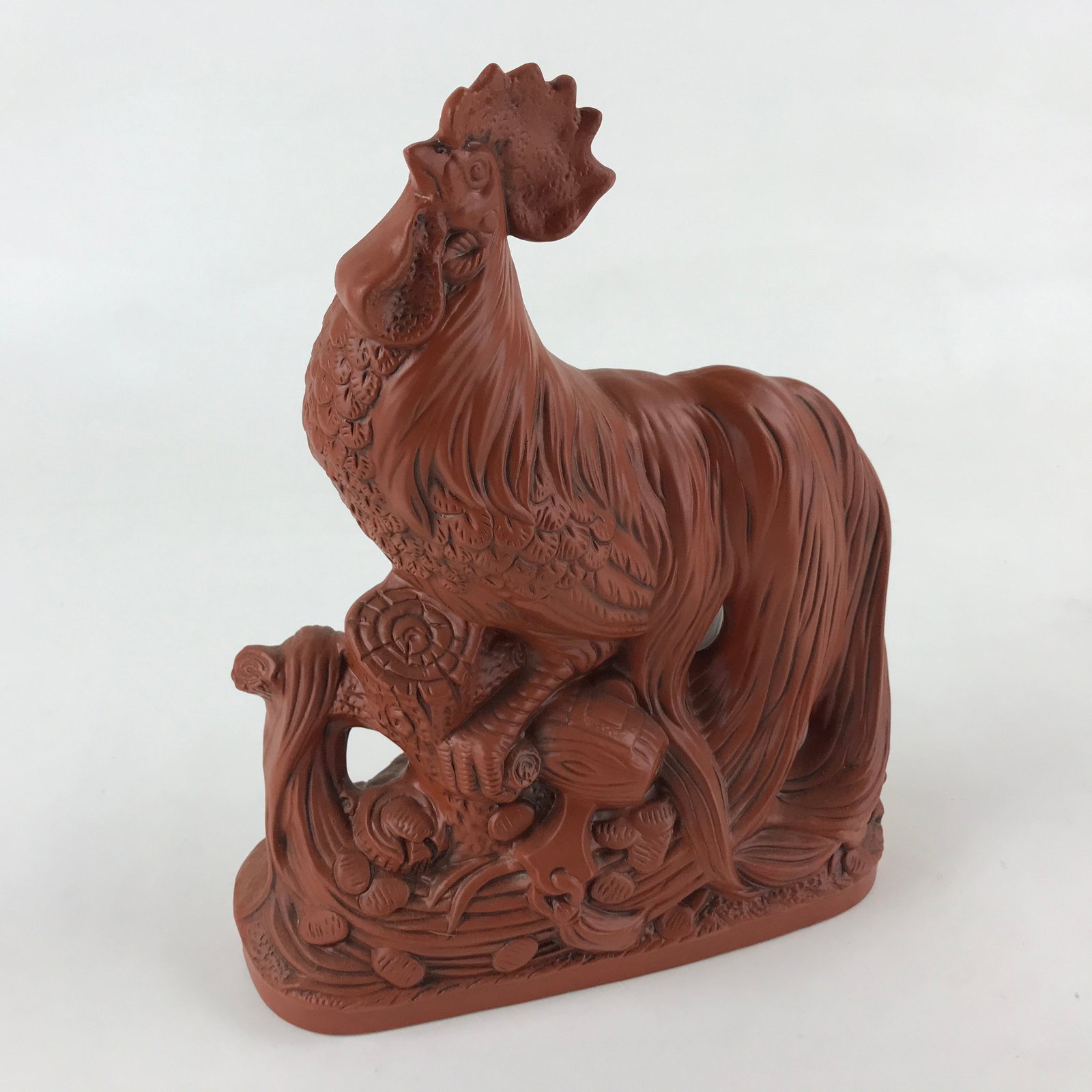 Japanese Ceramic Tokoname ware Zodiac Decoration Vtg Rooster Figurine BD911