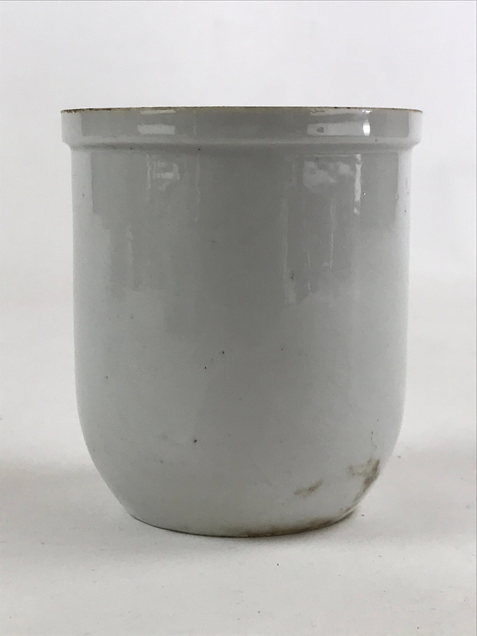 Japanese Ceramic WW2 Vacuum Container White Japan Air Raid Food Inc. PY494