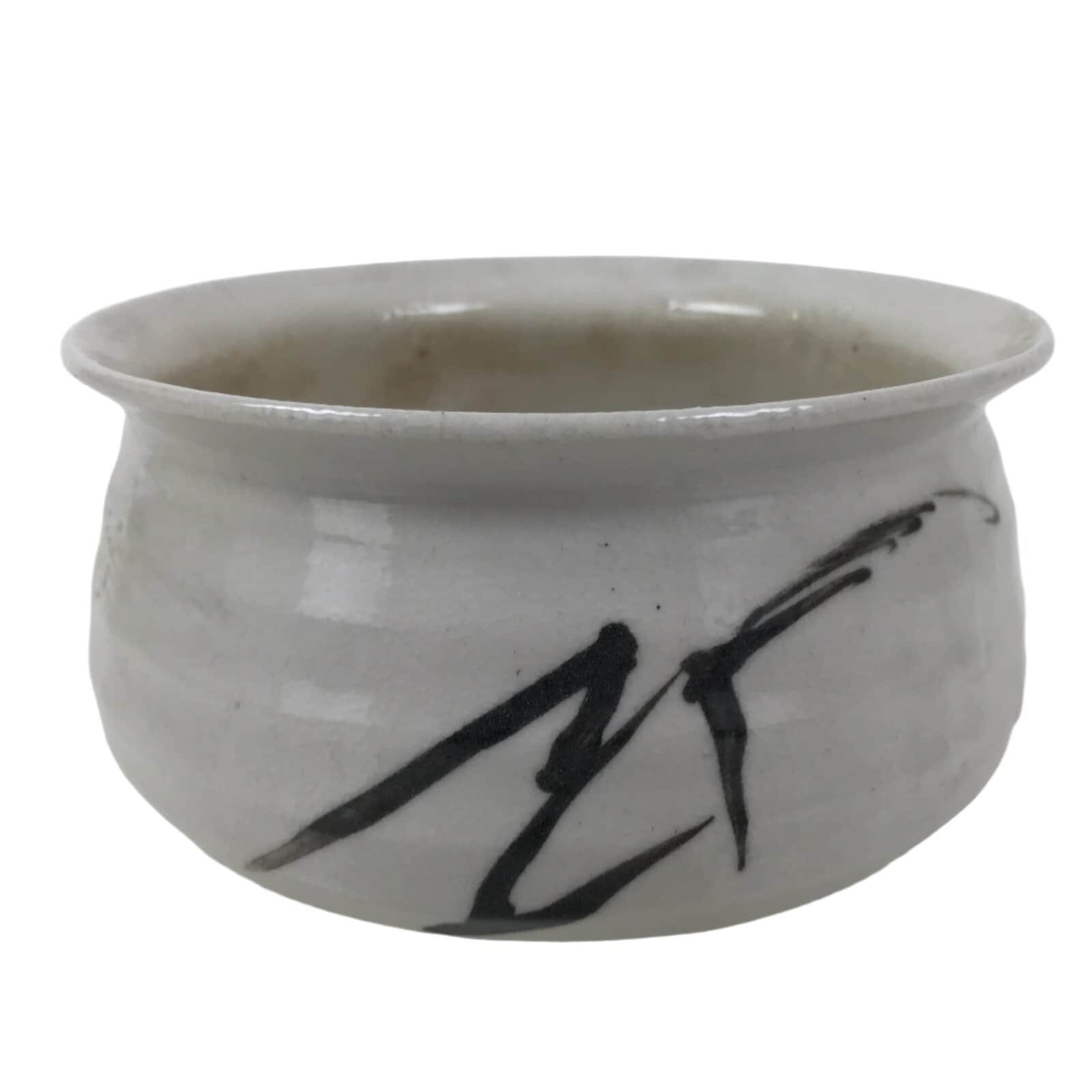 Japanese Ceramic Waste Water Bowl Kensui Vtg Shino Ware Tea Ceremony CHB111