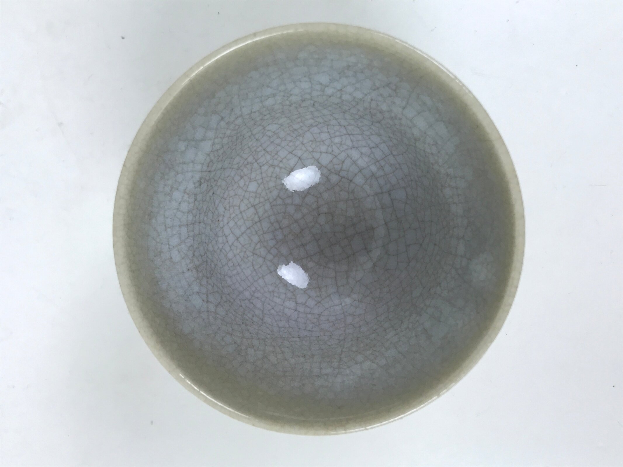 Japanese Ceramic Yunomi Teacup Vtg Hagi Ware Pottery Gray Yakimono Sencha TC599