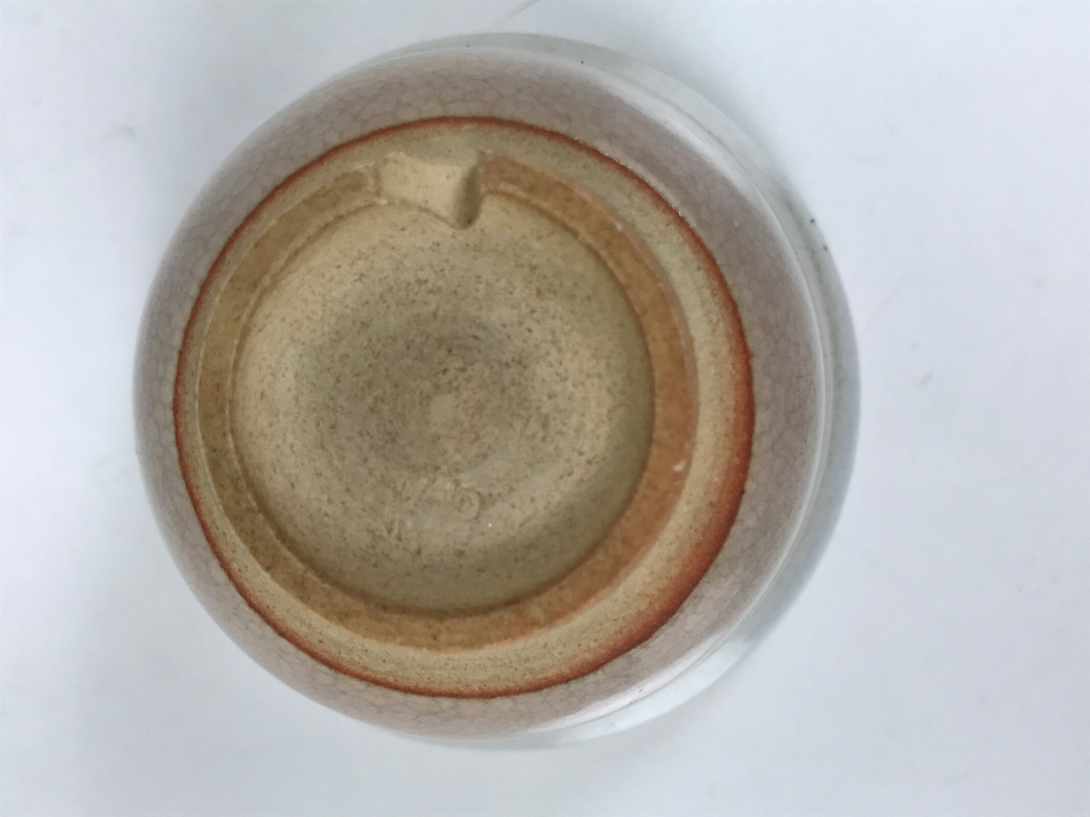 Japanese Ceramic Yunomi Teacup Vtg Hagi Ware Pottery Gray Yakimono Sencha TC599