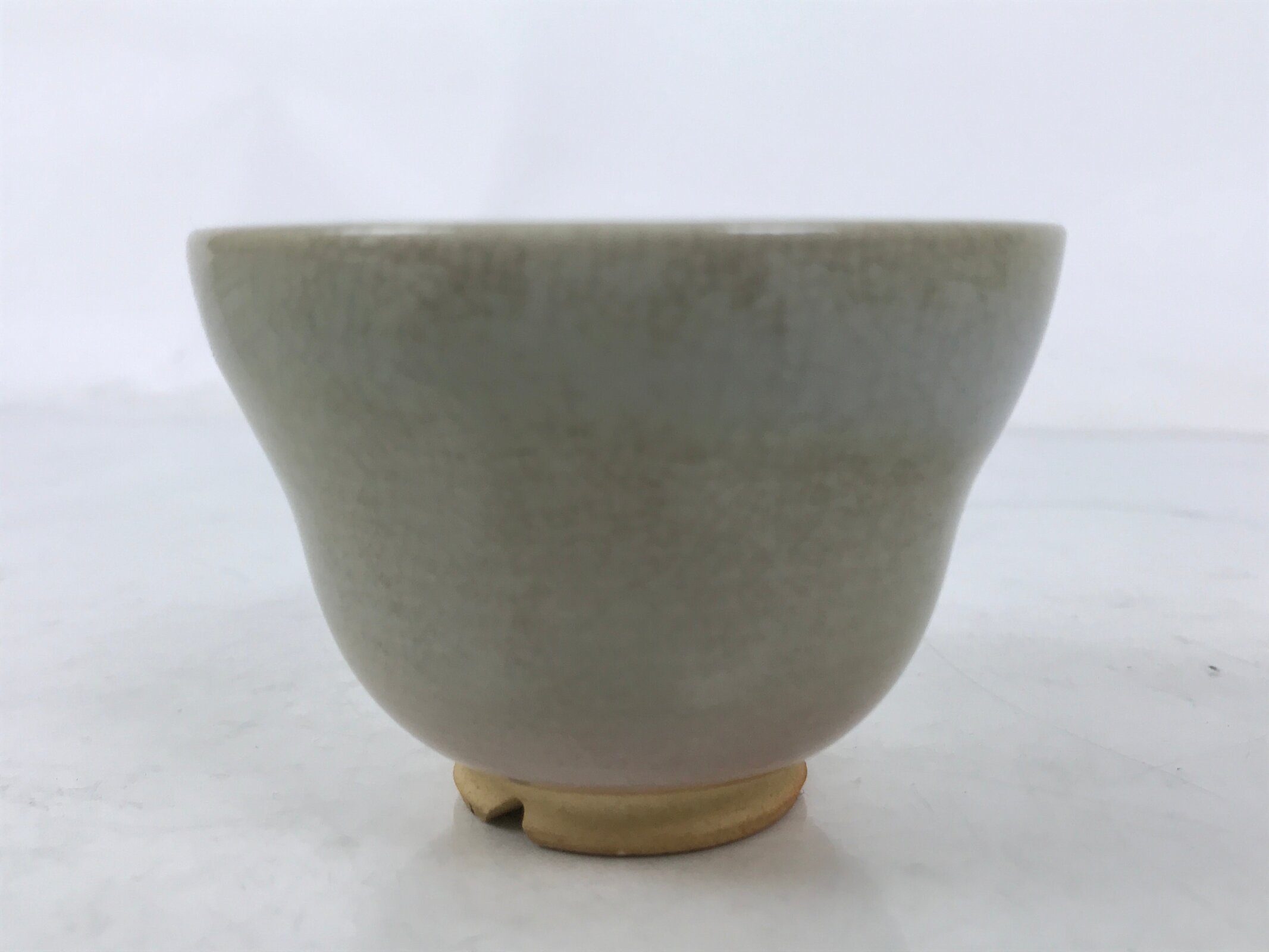 Japanese Ceramic Yunomi Teacup Vtg Hagi Ware Pottery Gray Yakimono Sencha TC601