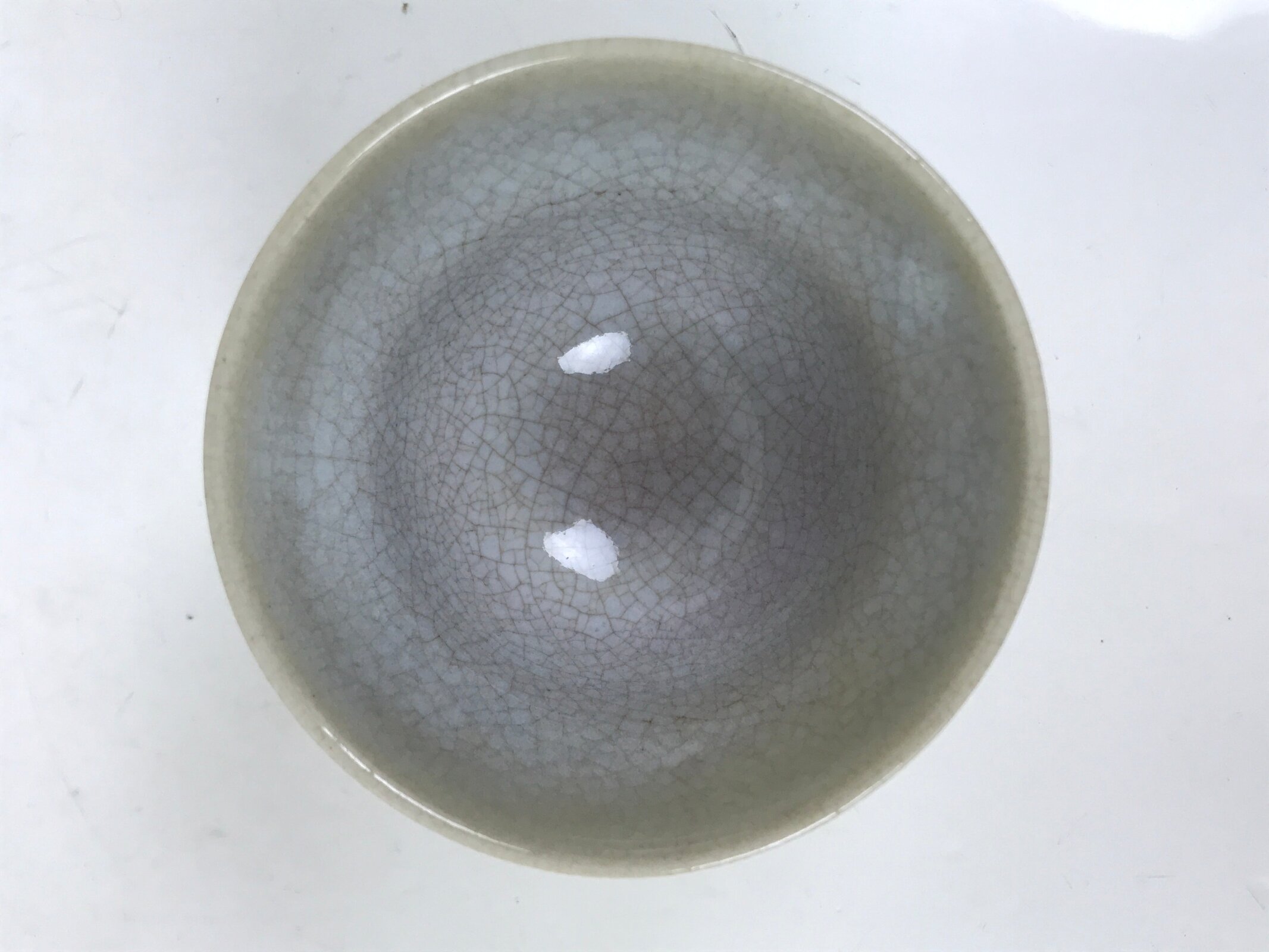 Japanese Ceramic Yunomi Teacup Vtg Hagi Ware Pottery Gray Yakimono Sencha TC601