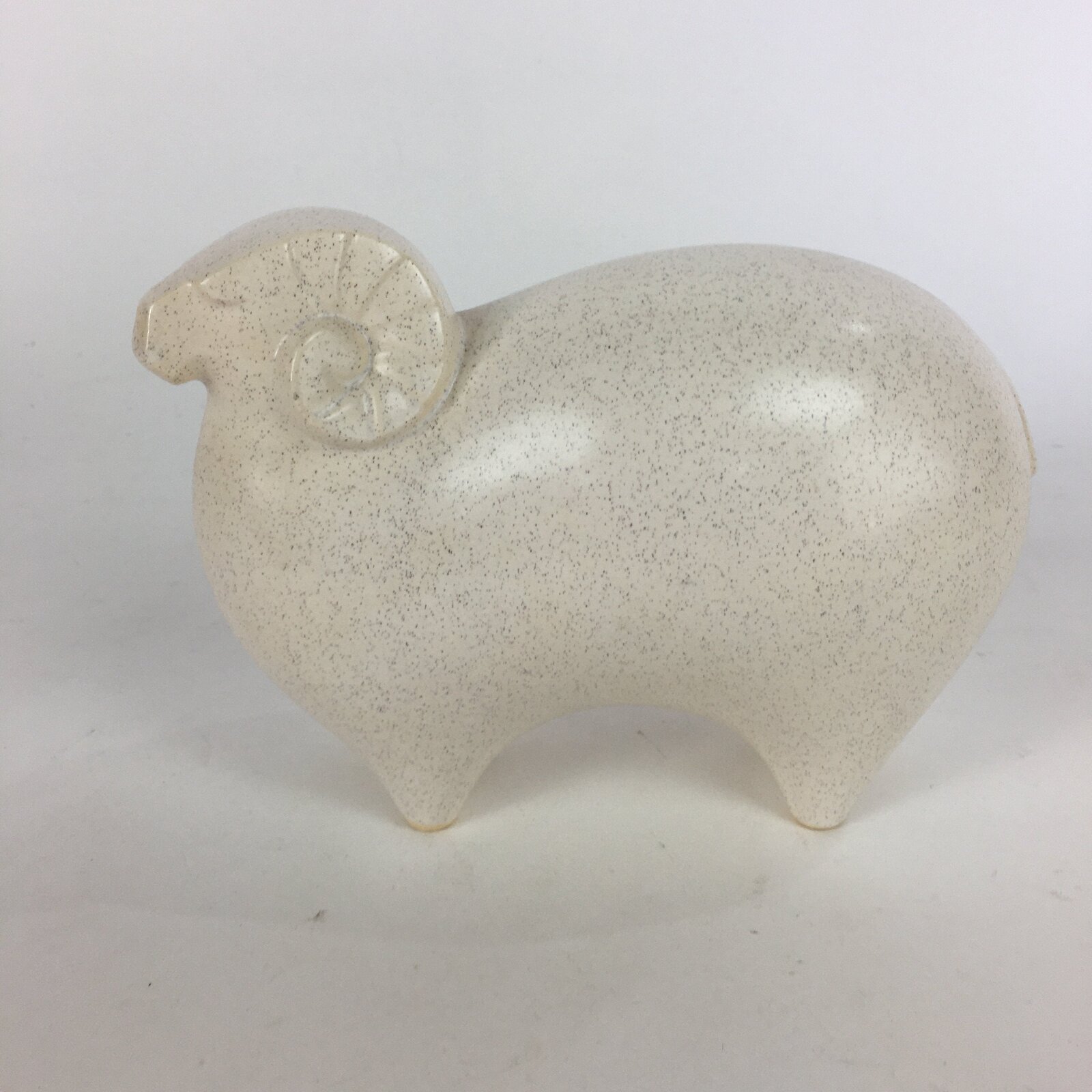 Japanese Ceramic Zodiac Symbol Sheep Vtg Pottery White Hitsuji Figure BD656