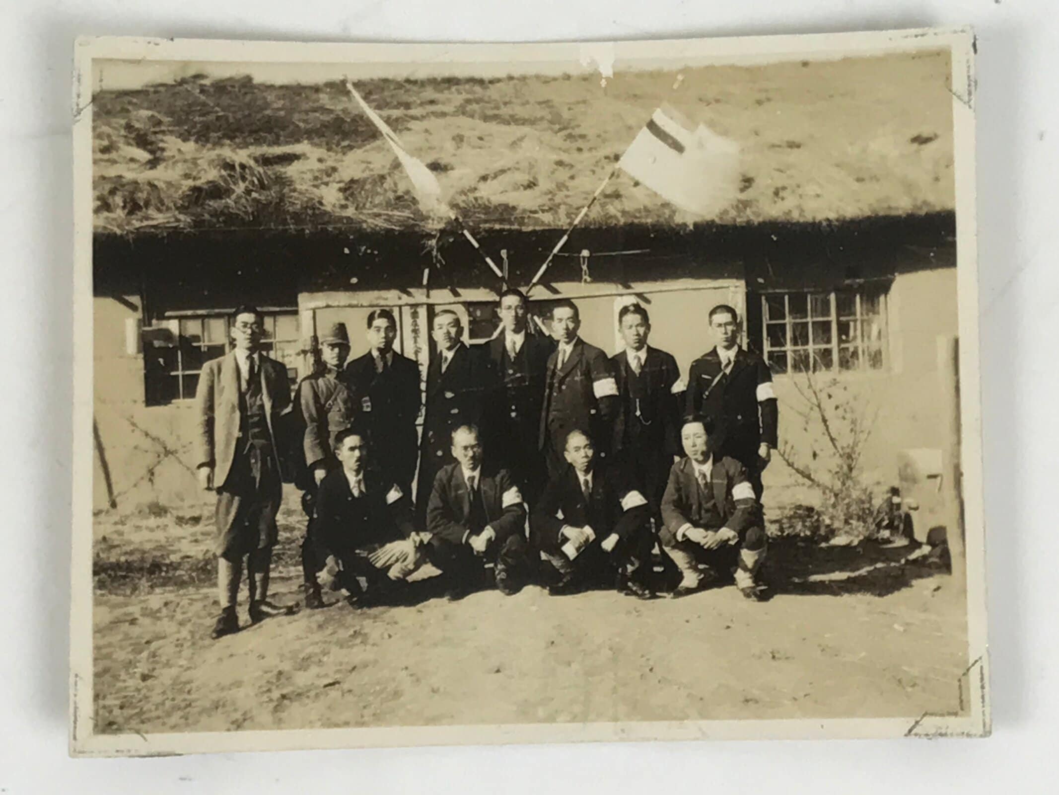 Japanese Chifu Colonization Group Photograph China Manchuria Sepia Tone PH222