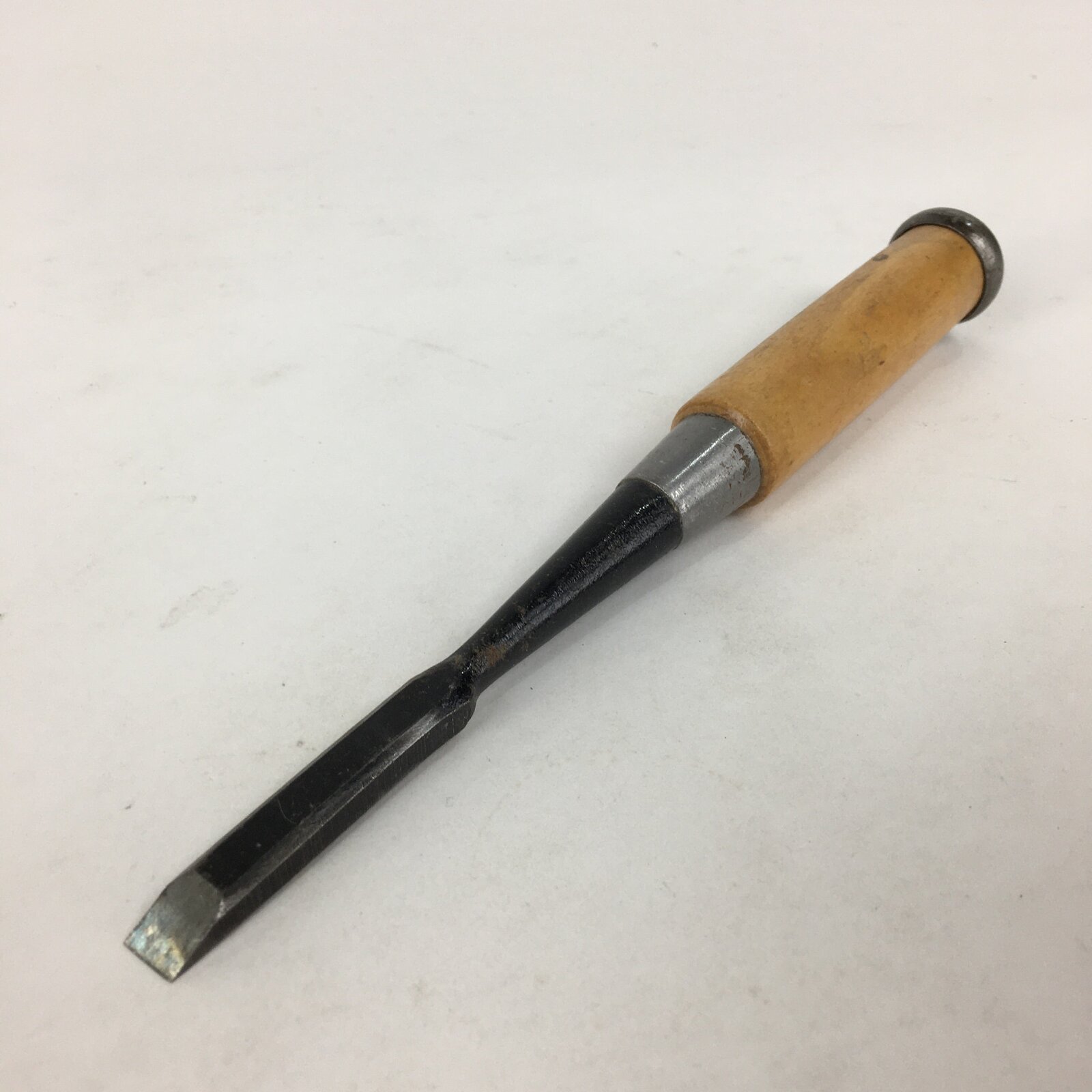 Japanese Chisel Nomi Carpentry Vtg Woodworking Tool 21.8 cm Blade 9 mm T233