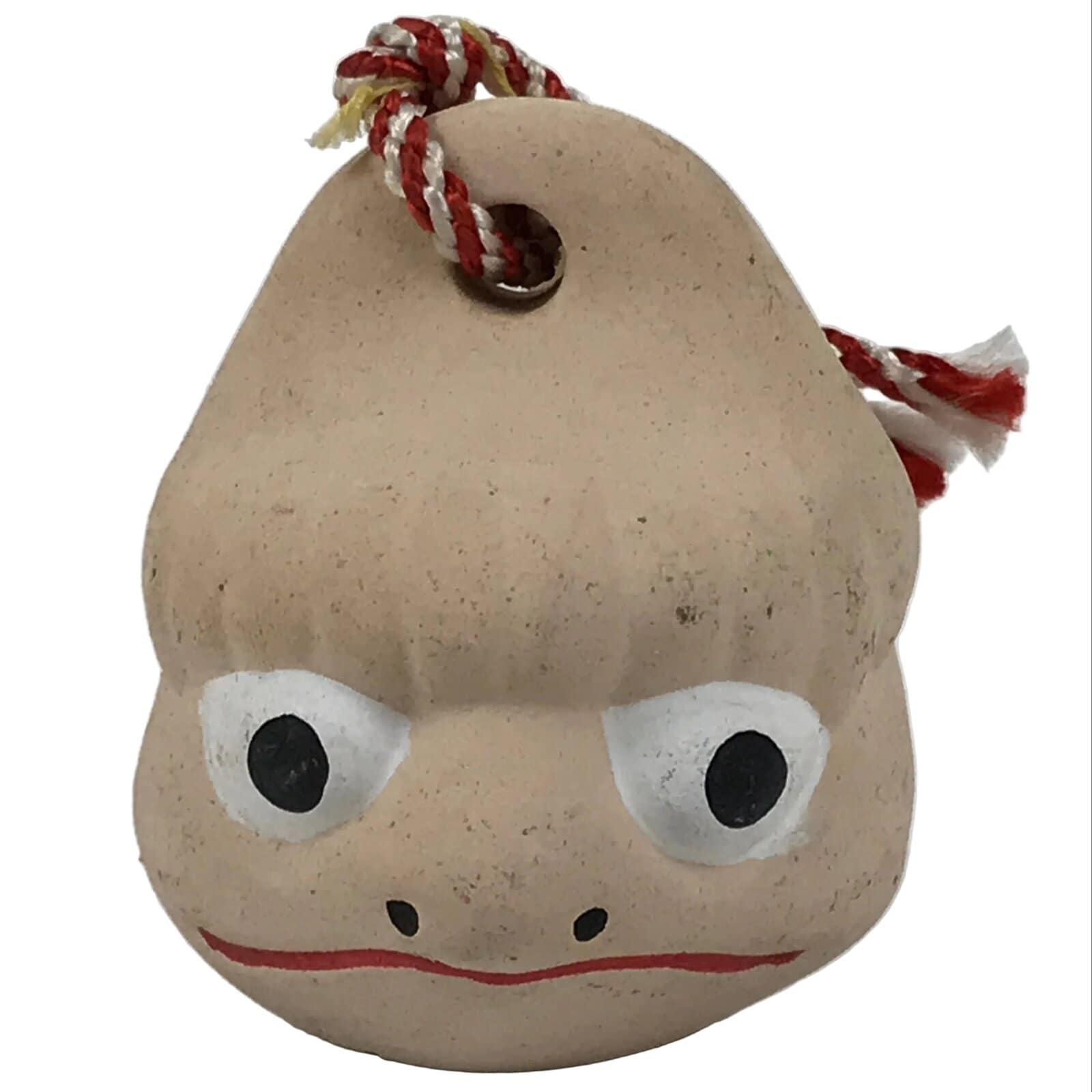 Japanese Clay Bell Dorei Kappa Vtg Tsuchi-Suzu Fire Prevention Amulet DR608