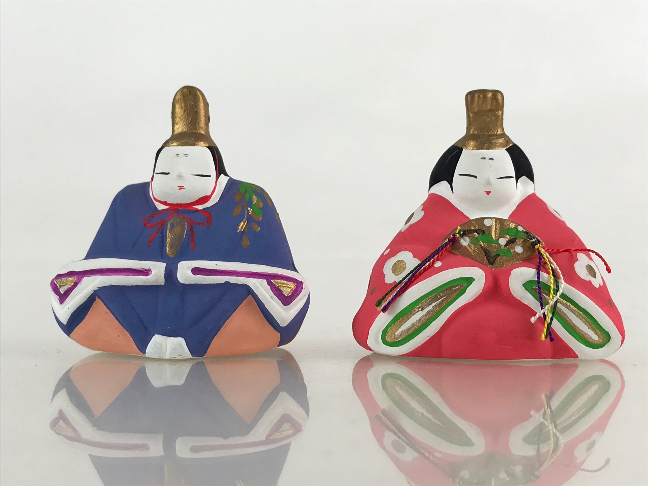 Japanese Clay Bell Dorei Tsuchi-Suzu Ceramic Hina Doll Hinamatsuri Amulet DR419
