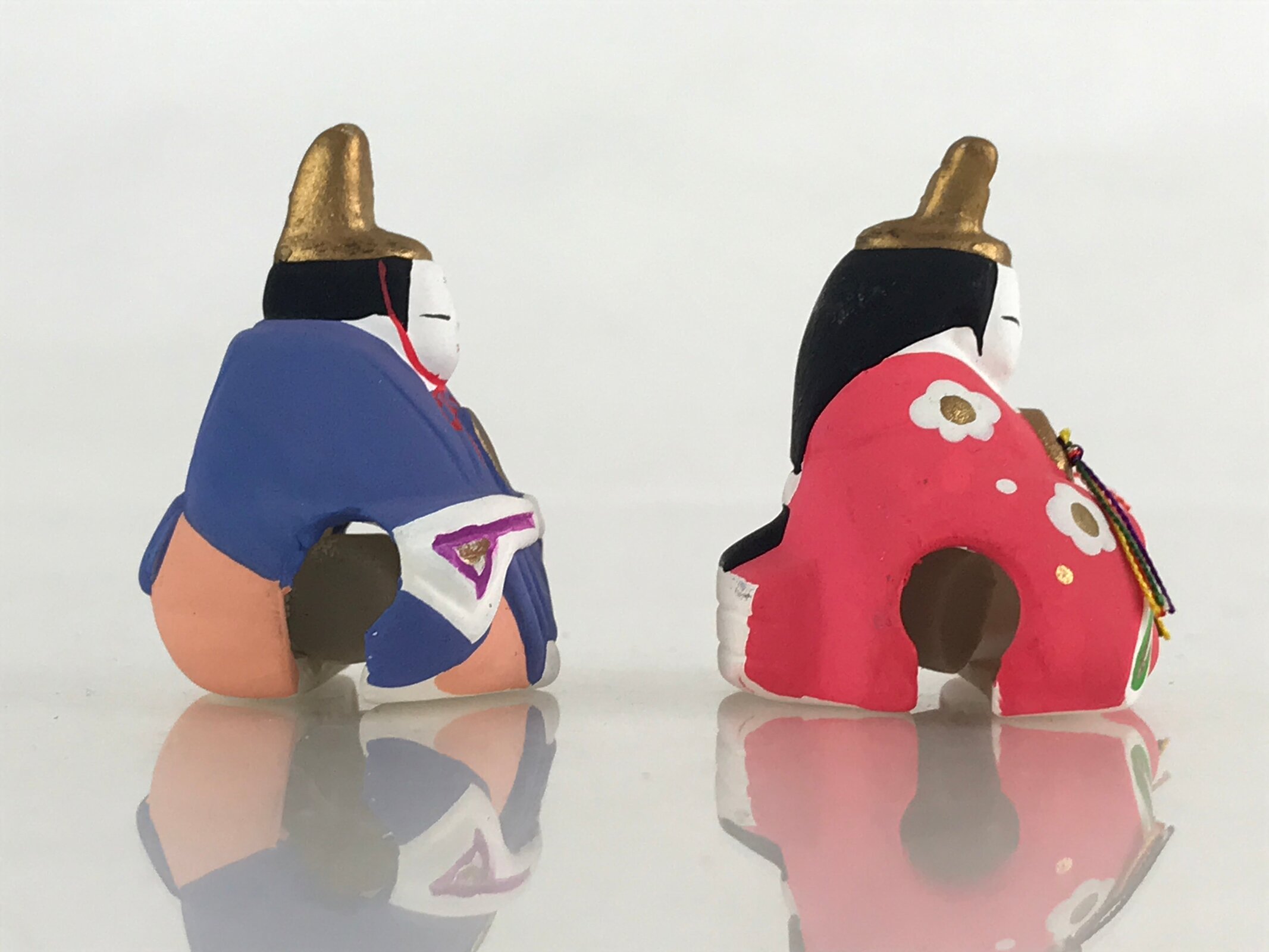 Japanese Clay Bell Dorei Tsuchi-Suzu Ceramic Hina Doll Hinamatsuri Amulet DR419