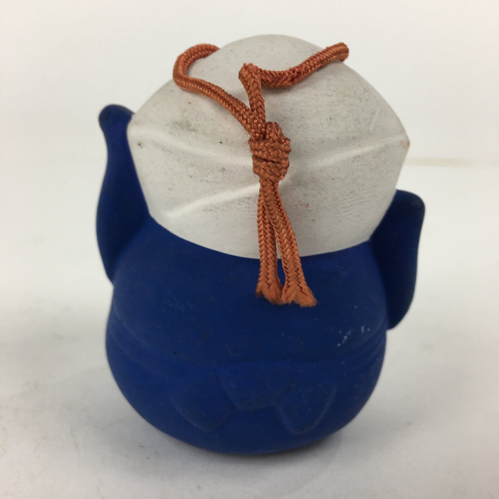 Japanese Clay Bell Dorei Vtg Ceramic Doll Amulet Otemoyan Lady DR364