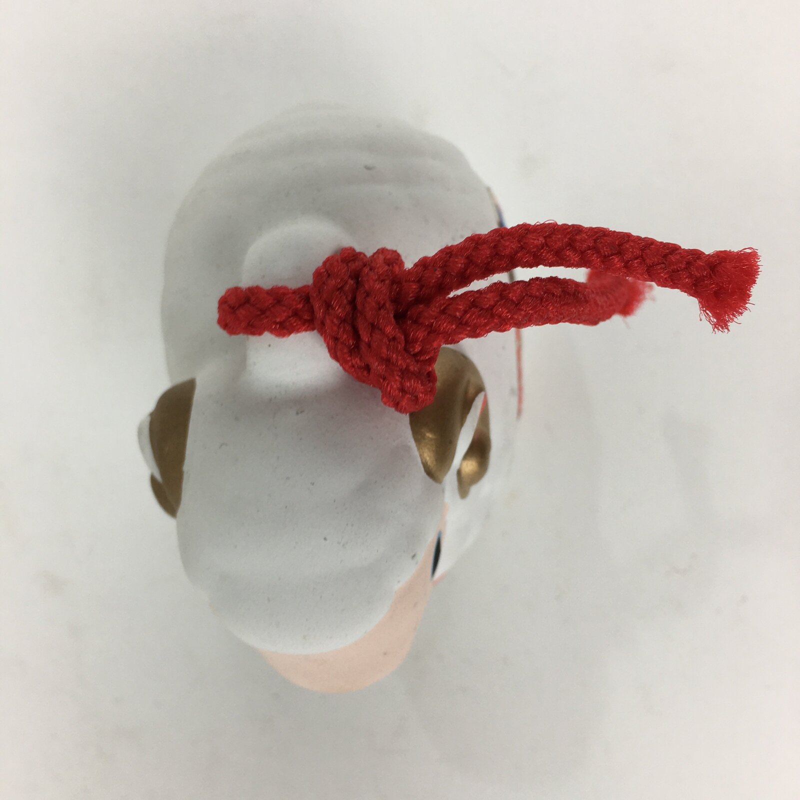 Japanese Clay Bell Dorei Vtg Ceramic Doll Amulet Zodiac White Sheep DR351