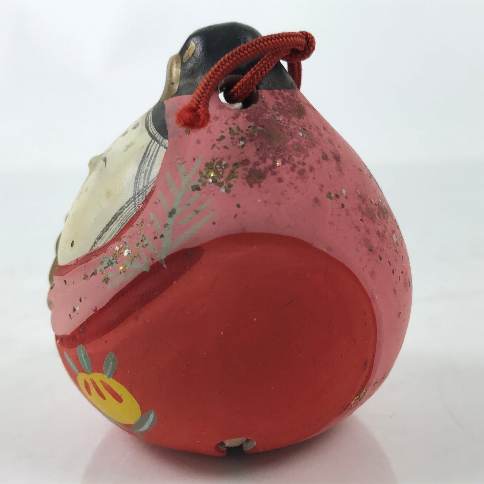 Japanese Clay Bell Dorei Vtg Tsuchi-Suzu Ceramic Hina Doll Hinamatsuri DR545