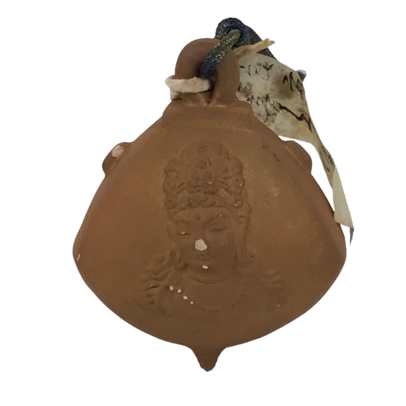 Japanese Clay Bell Dorei Vtg Tsuchi-Suzu Kannon Buddhist Yakushiji Temple DR581