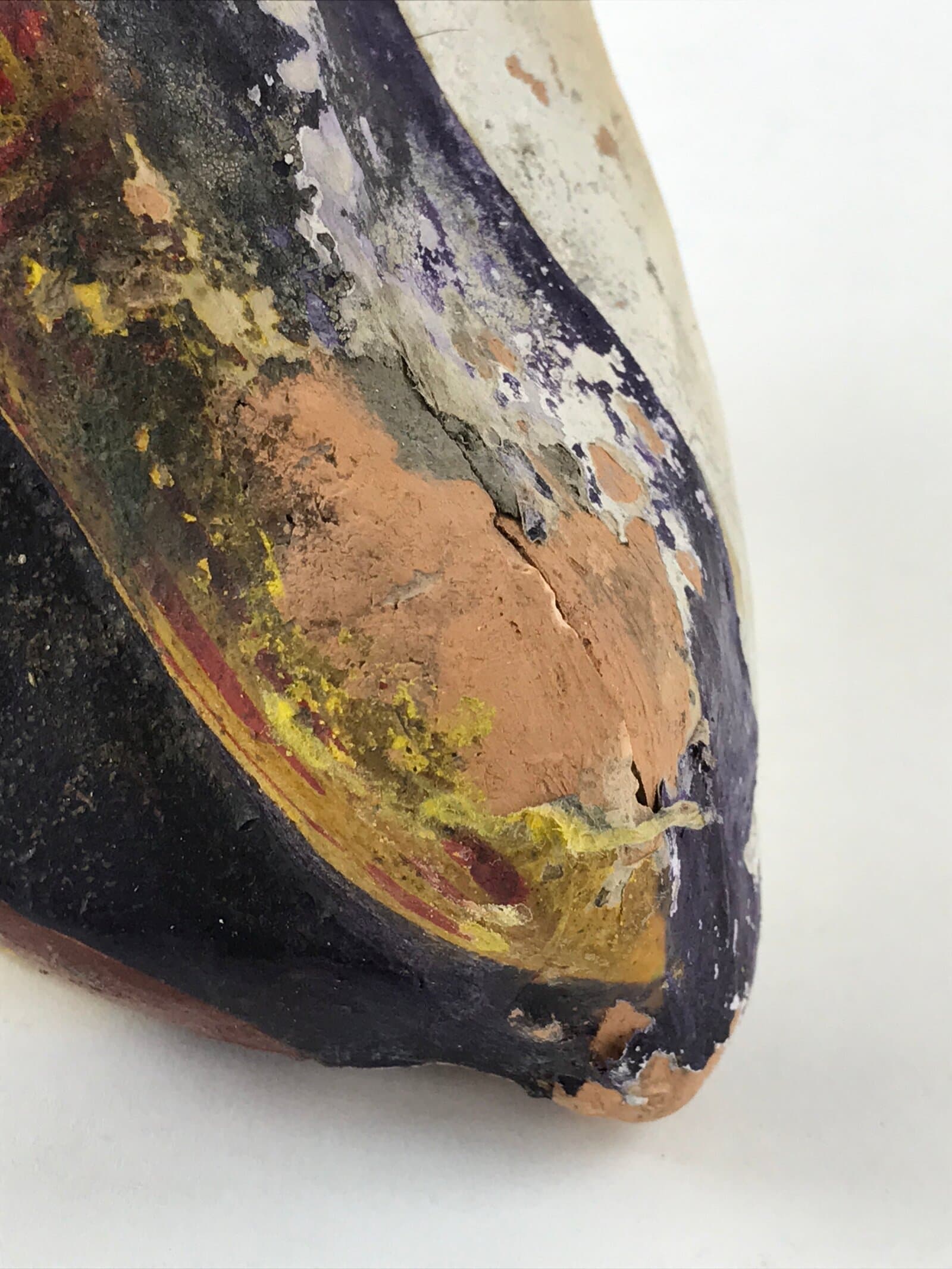 Japanese Clay Doll Tsuchi-Ningyo Vtg Traditional Handicraft Statue Takasago BD89