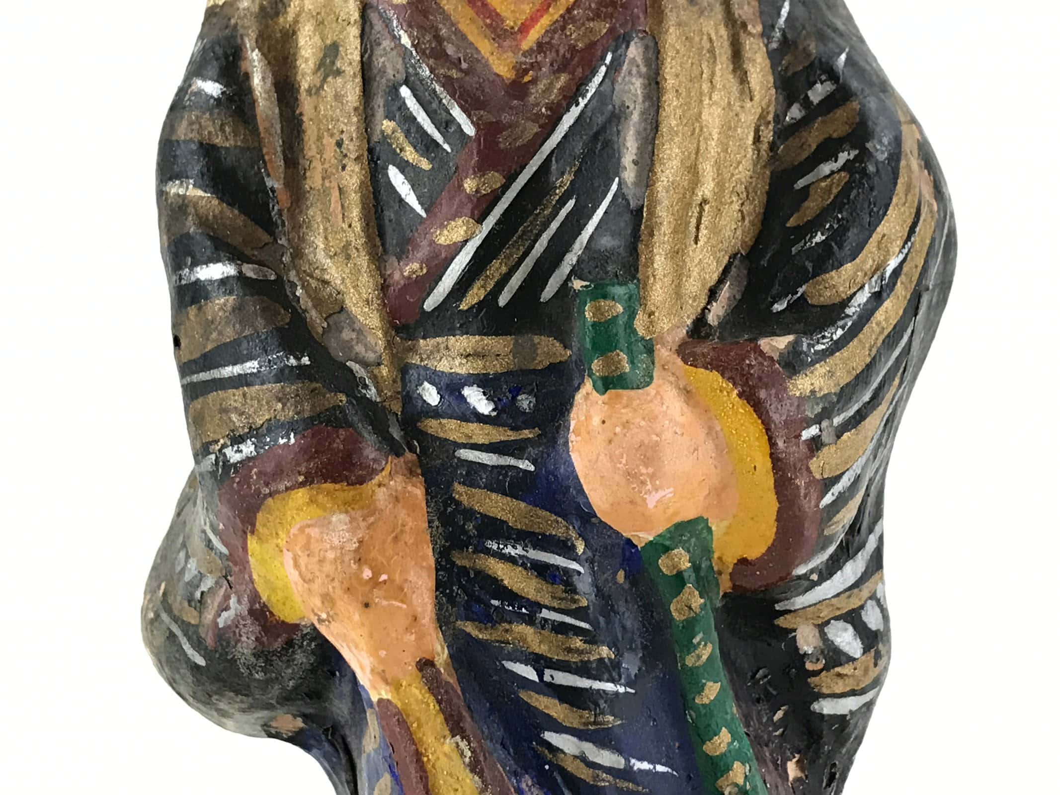 Japanese Clay Doll Tsuchi-Ningyo Vtg Traditional Handicraft Statue Takasago BD89