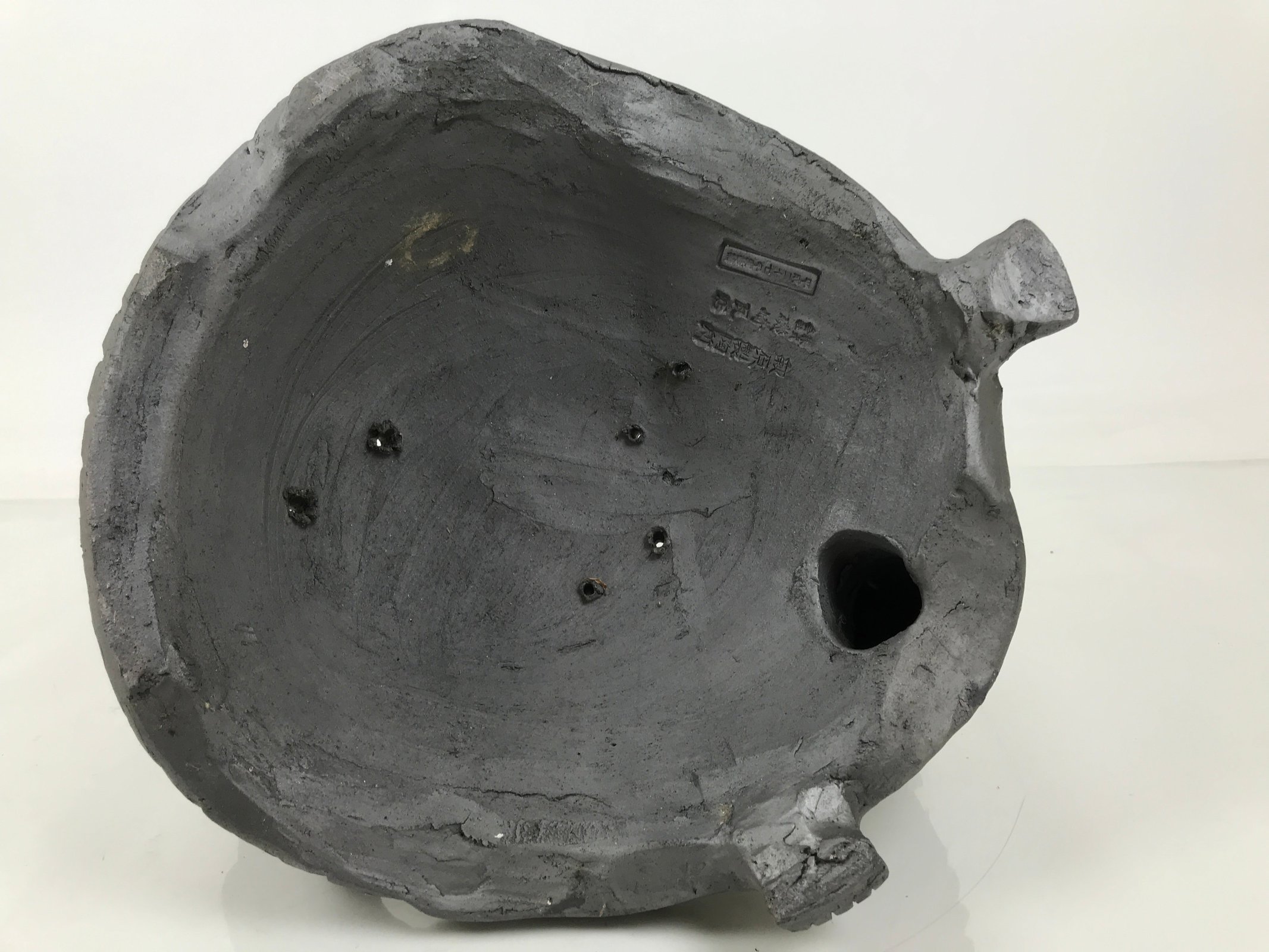 Japanese Clay Minogame Turtle Kawara Roof Tile Statue Ridge-End Sculpture ST60