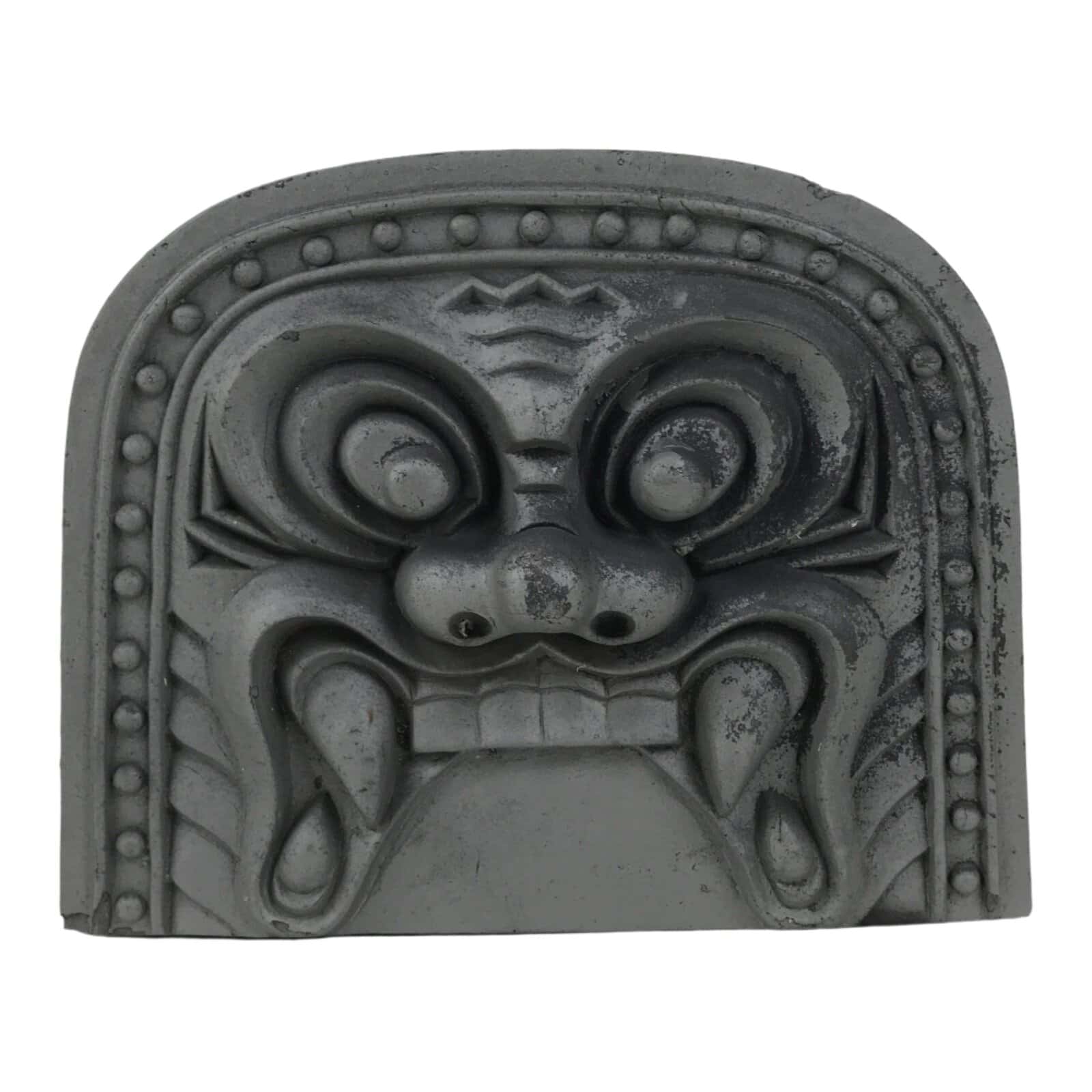 Japanese Clay Oni Demon Kawara Roof Tile Statue Ridge-End Onigawara Ogre ST58