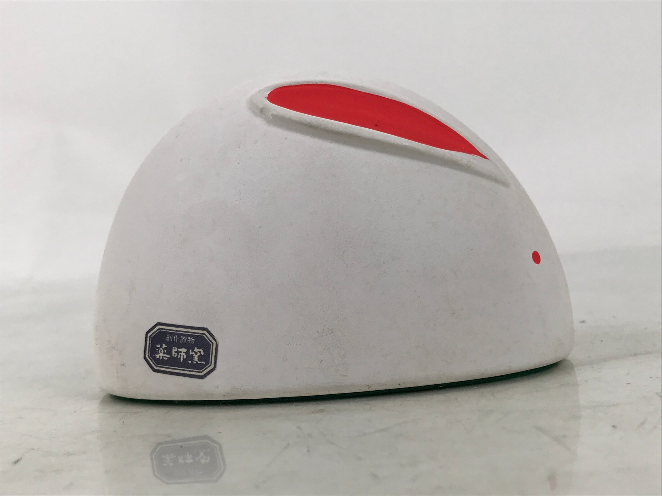 Japanese Clay Rabbit Figurine Vtg Zodiac Usagi Okimono Statue Decor White ST79