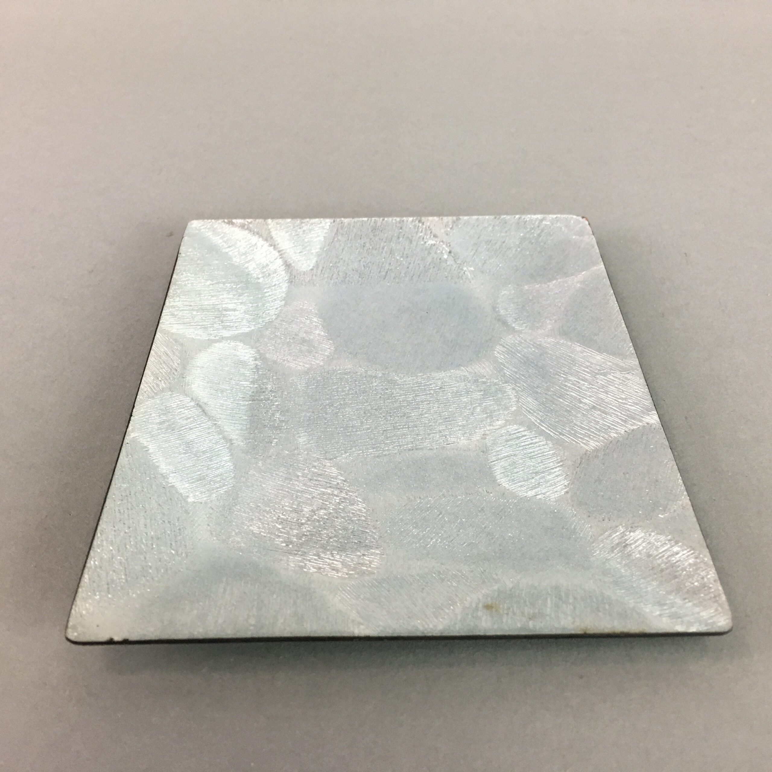 Japanese Cloisonne Small Plate Vtg Rectangle Shippo ware Kozara Silver PT914