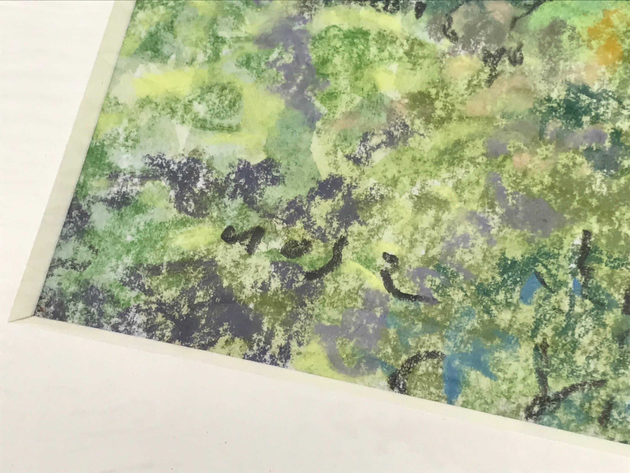 Japanese Coastline Ocean View Pastel Drawing Art Signed Yoshihiro Hagino FL322