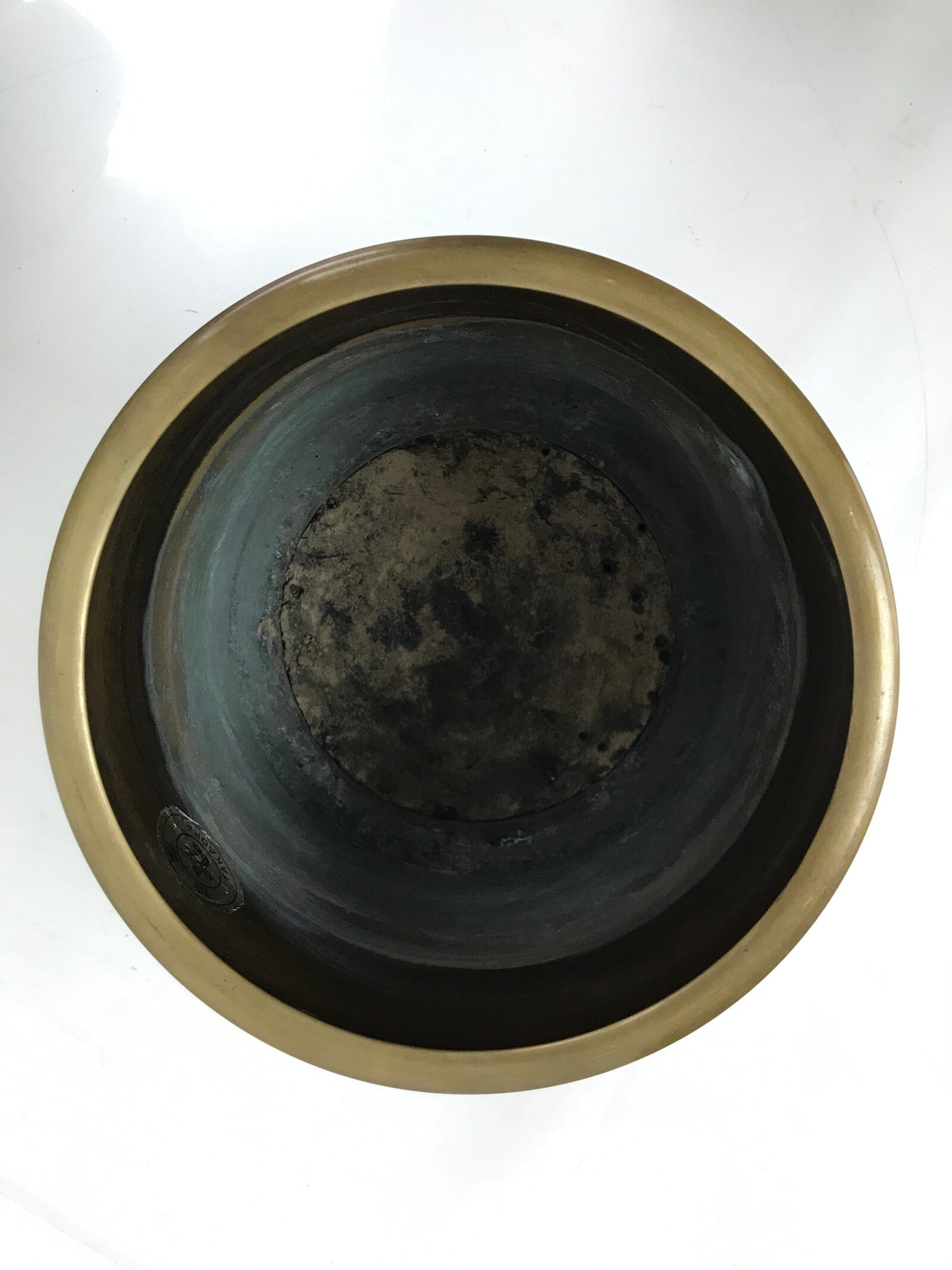 Japanese Copper Brazier Fire Pit 2pc Set Vtg Hibachi Wood Box Brown PX795