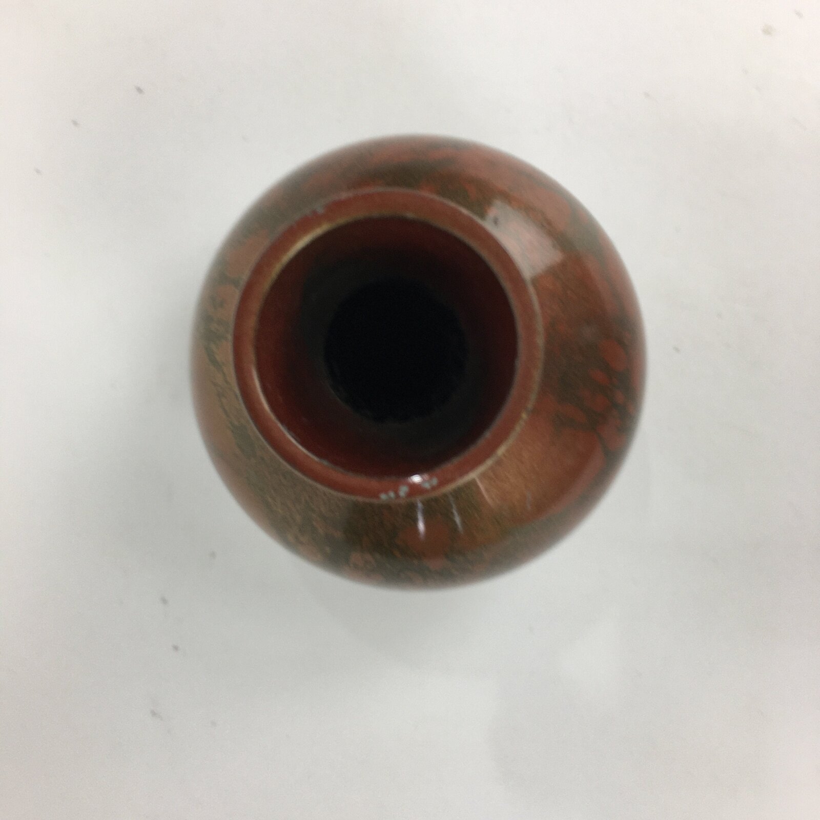 Japanese Copper Flower Vase Vtg Metal Kabin Ikebana Arrangement Orange FV938