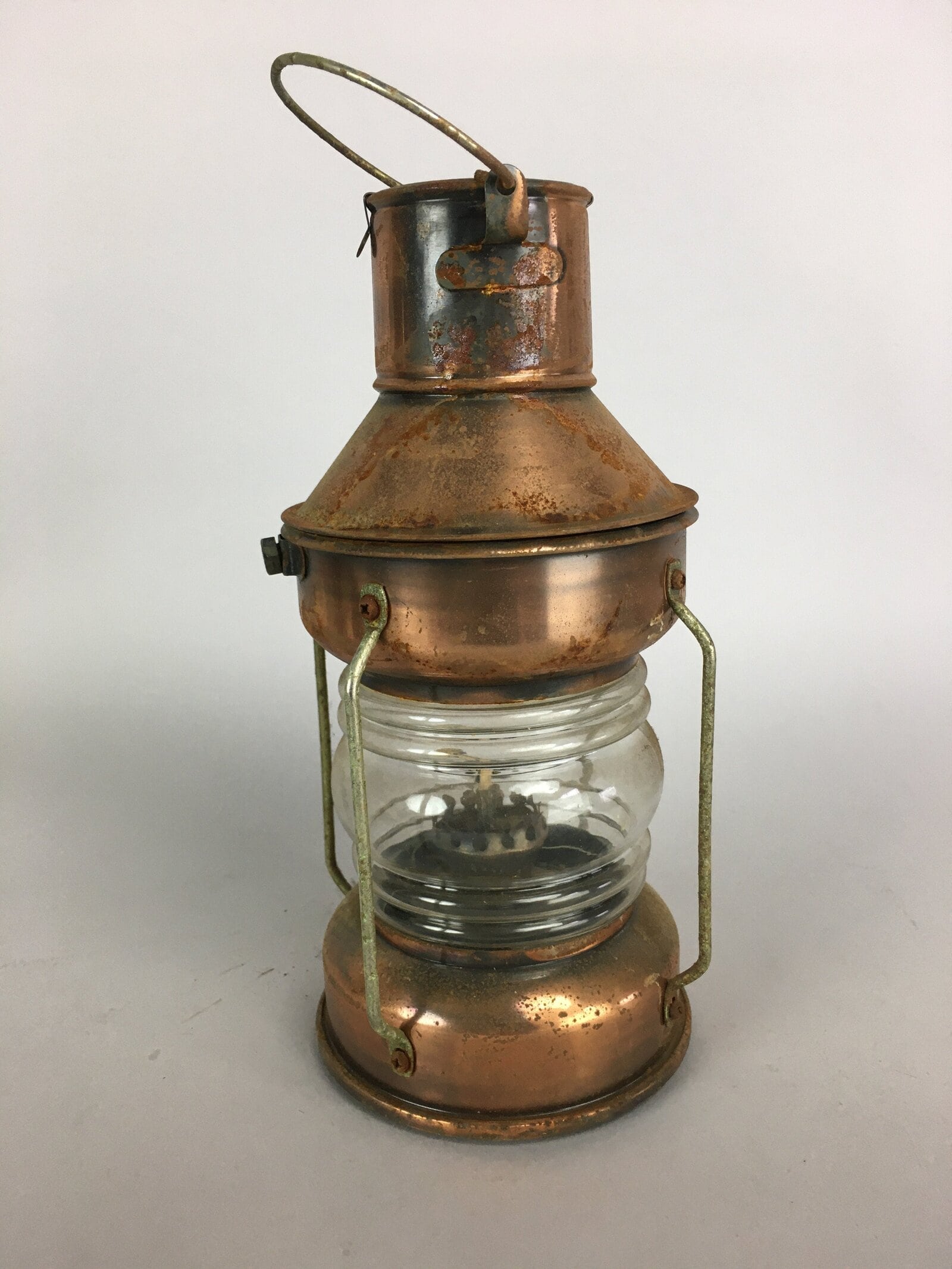 Japanese Copper Oil Lantern Vtg Hanging Oil Lamp Outdoor Ornament JK193