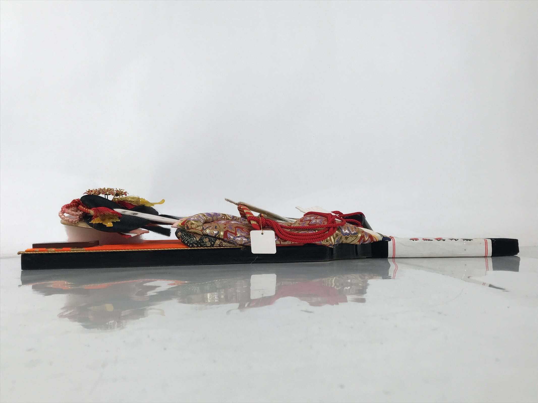 Japanese Decorative Wooden Paddle Hagoita Vtg Geisha Kimono New Years Game JK866